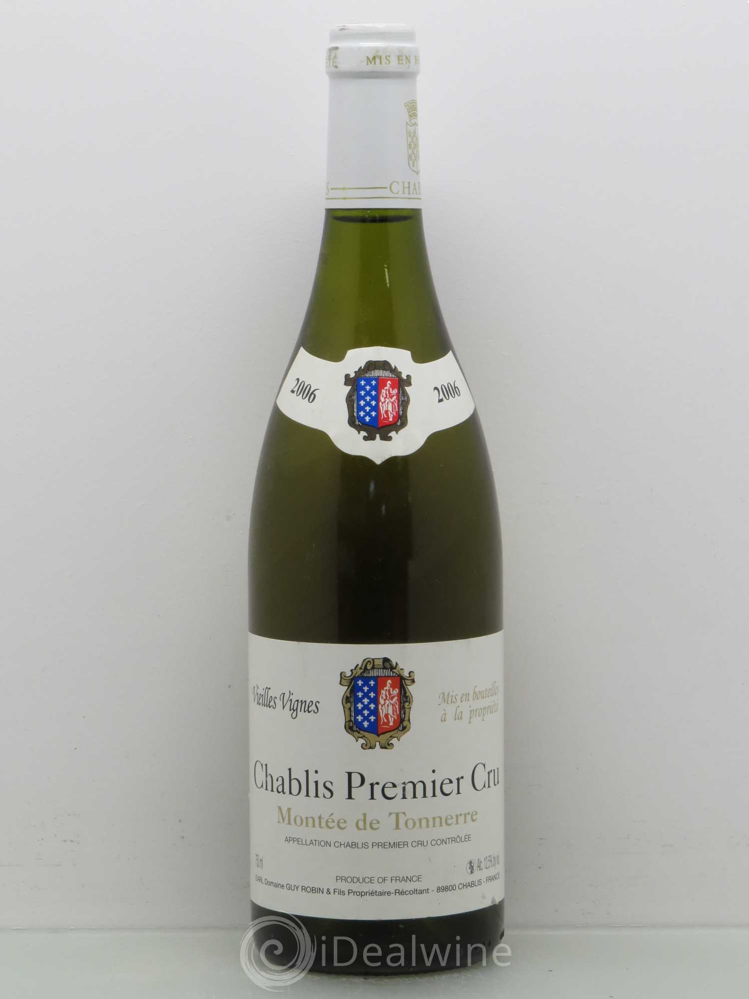 Chablis 1er Cru Montée de Tonnerre Vieilles Vignes Guy Robin 2006 - Posten von 1 Flasche - 0