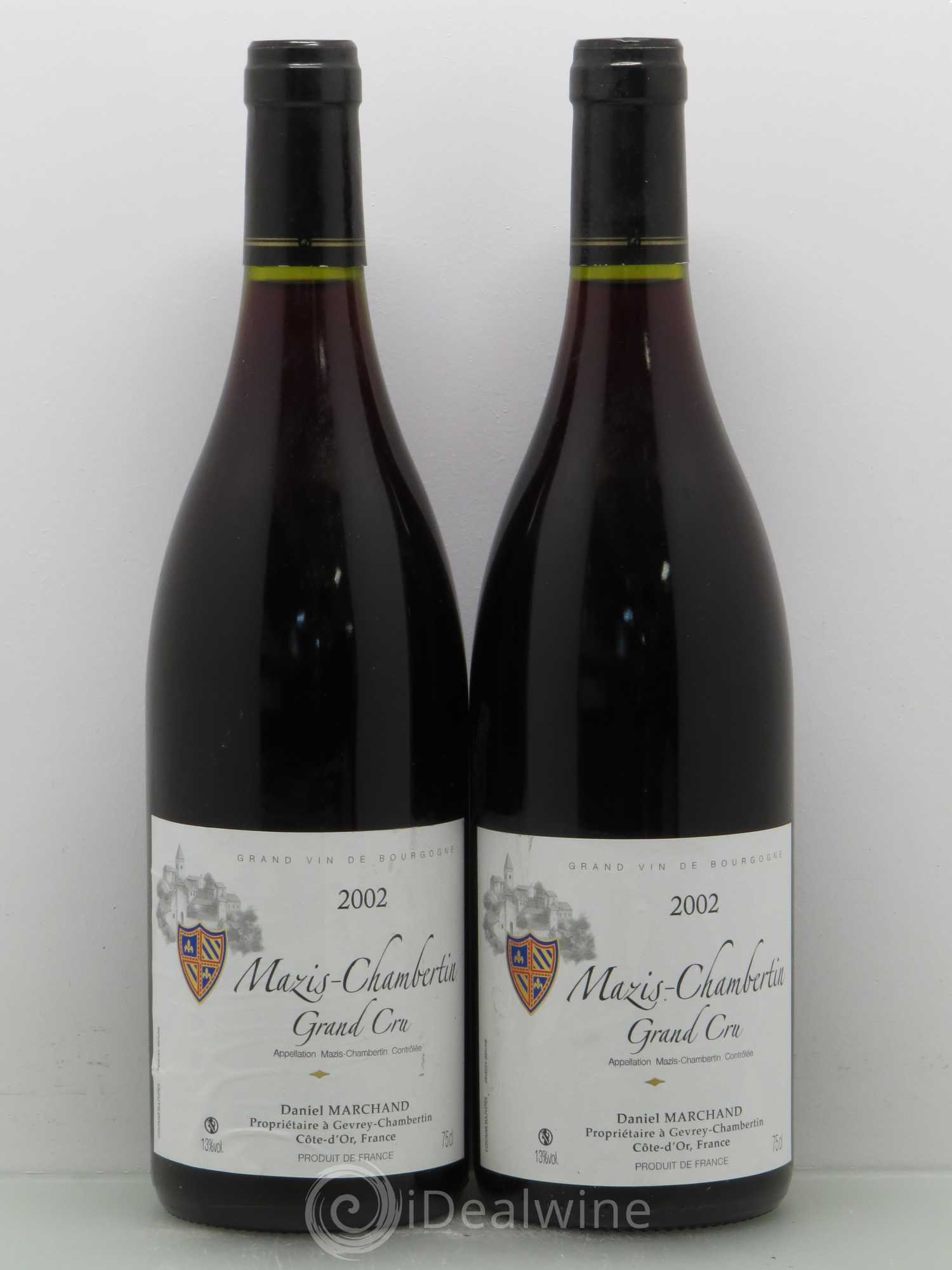 Mazis-Chambertin Grand Cru Denis Marchand 2002 - Lot de 2 bouteilles - 0