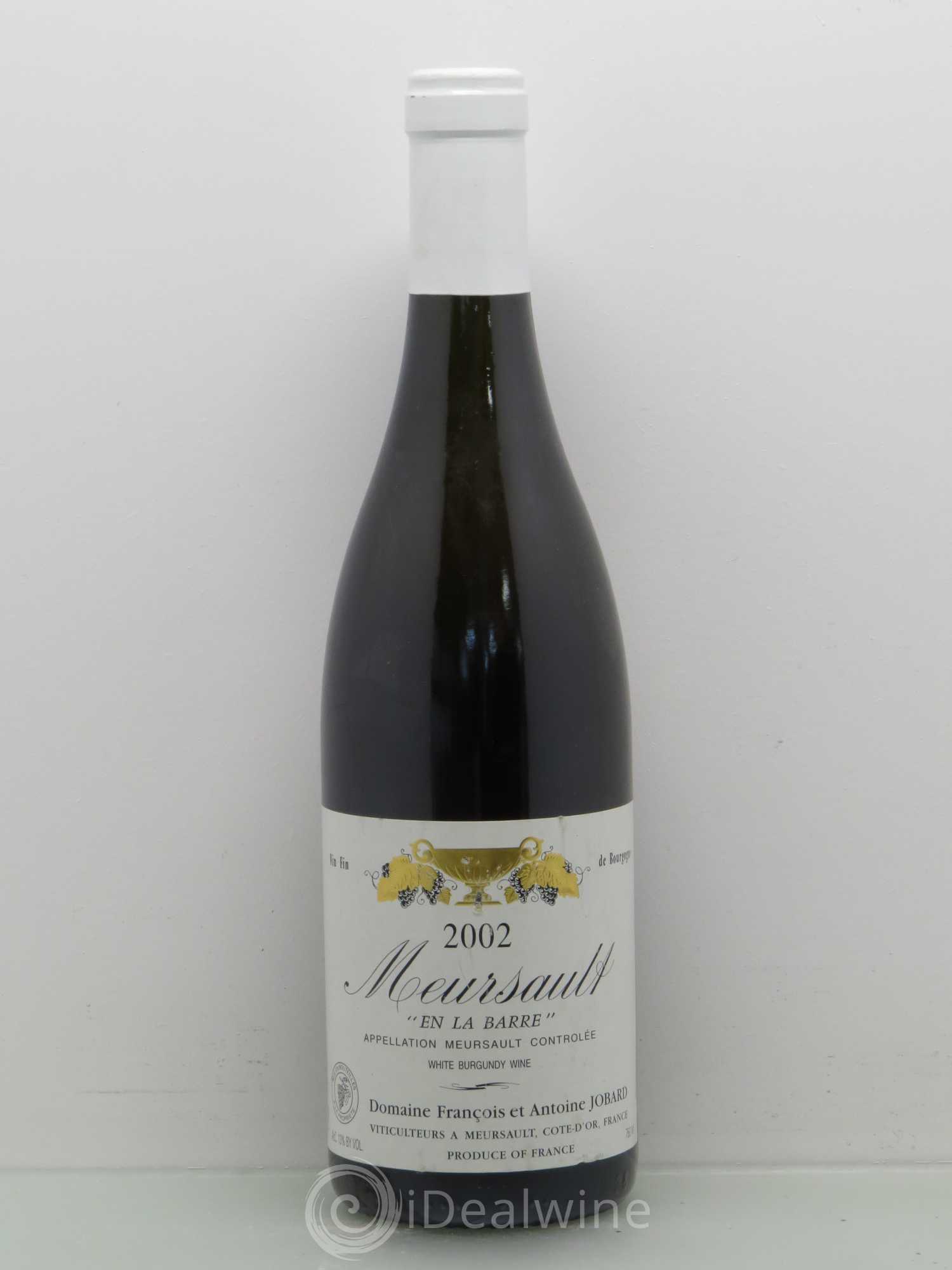 Meursault En la Barre François et Antoine Jobard (Domaine) 2002 - Lot de 1 bouteille - 0