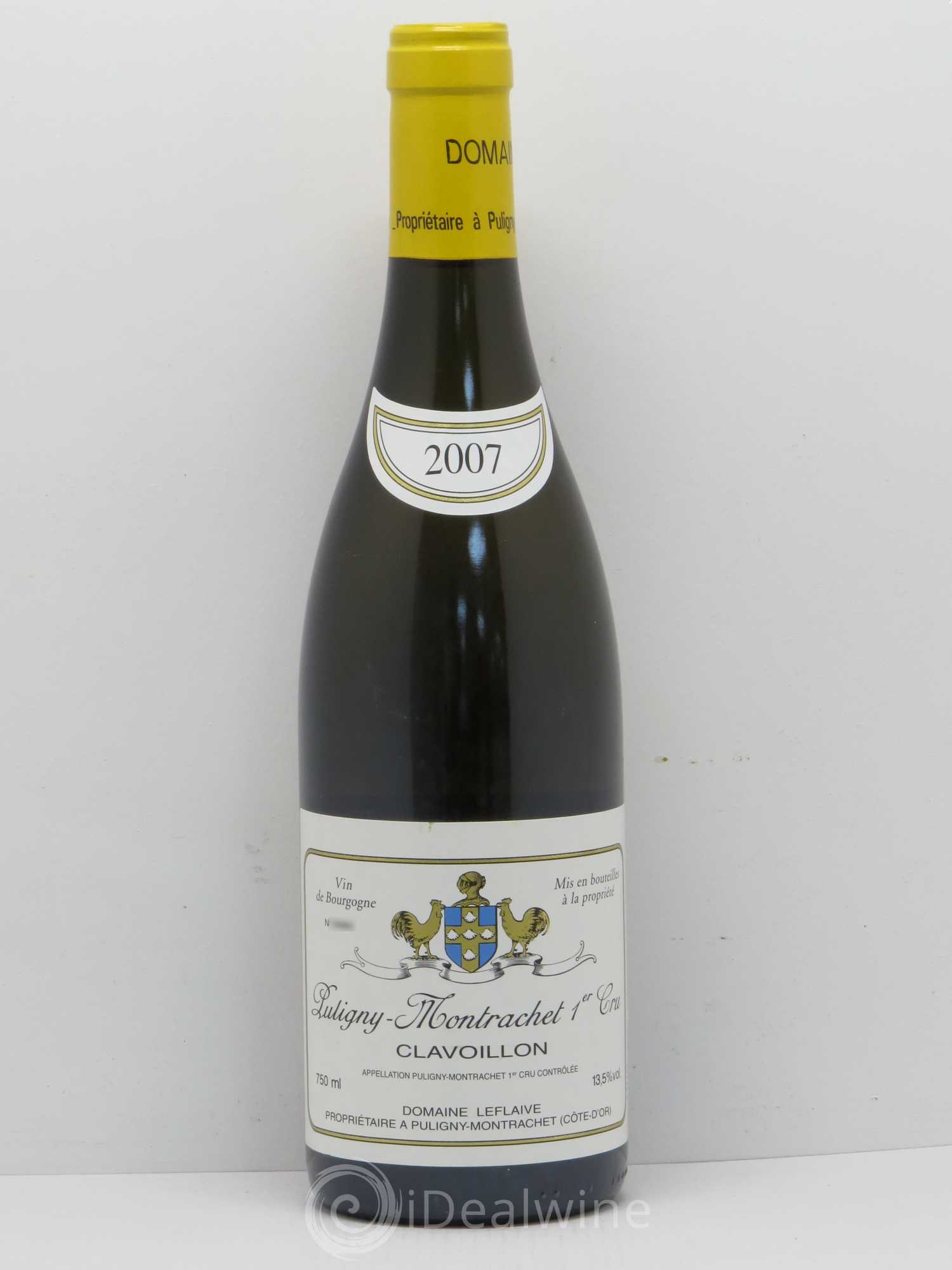 Puligny-Montrachet 1er Cru Clavoillon Leflaive (Domaine) 2007 - Lot de 1 bouteille - 0