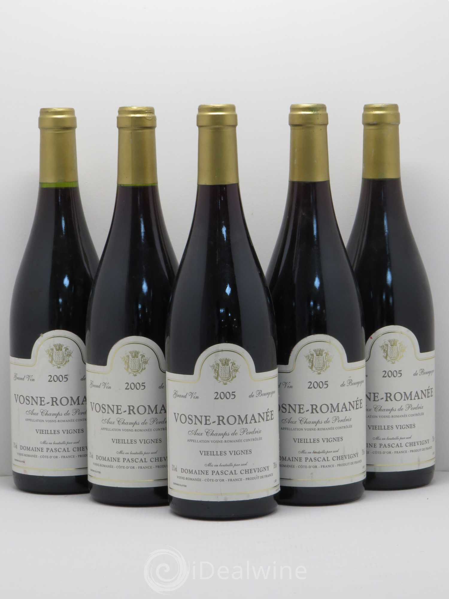 Vosne-Romanée Vieilles vignes Aux Champs de Perdrix Pascal Chevigny 2005 - Posten von 5 Flaschen - 0