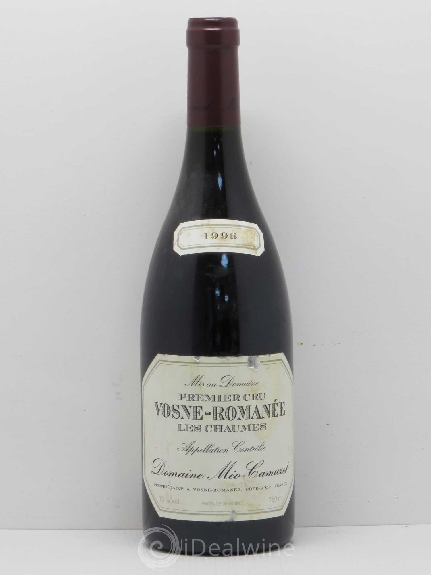 Vosne-Romanée 1er Cru Les Chaumes Méo-Camuzet (Domaine) 1996 - Lot de 1 bouteille - 0