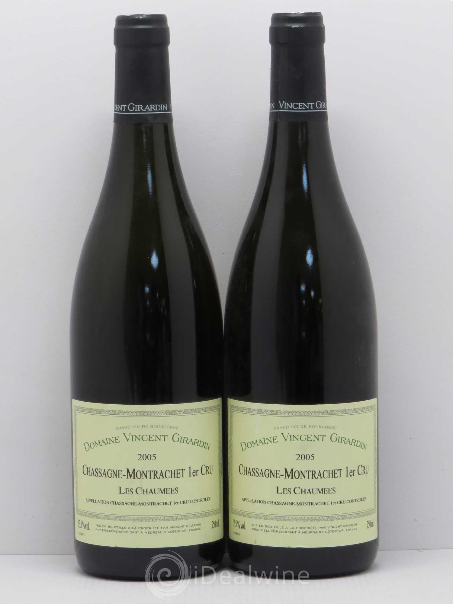 Chassagne-Montrachet 1er Cru Les Chaumées Domaine Vincent Girardin 2005 - Lotto di 2 bottiglie - 0