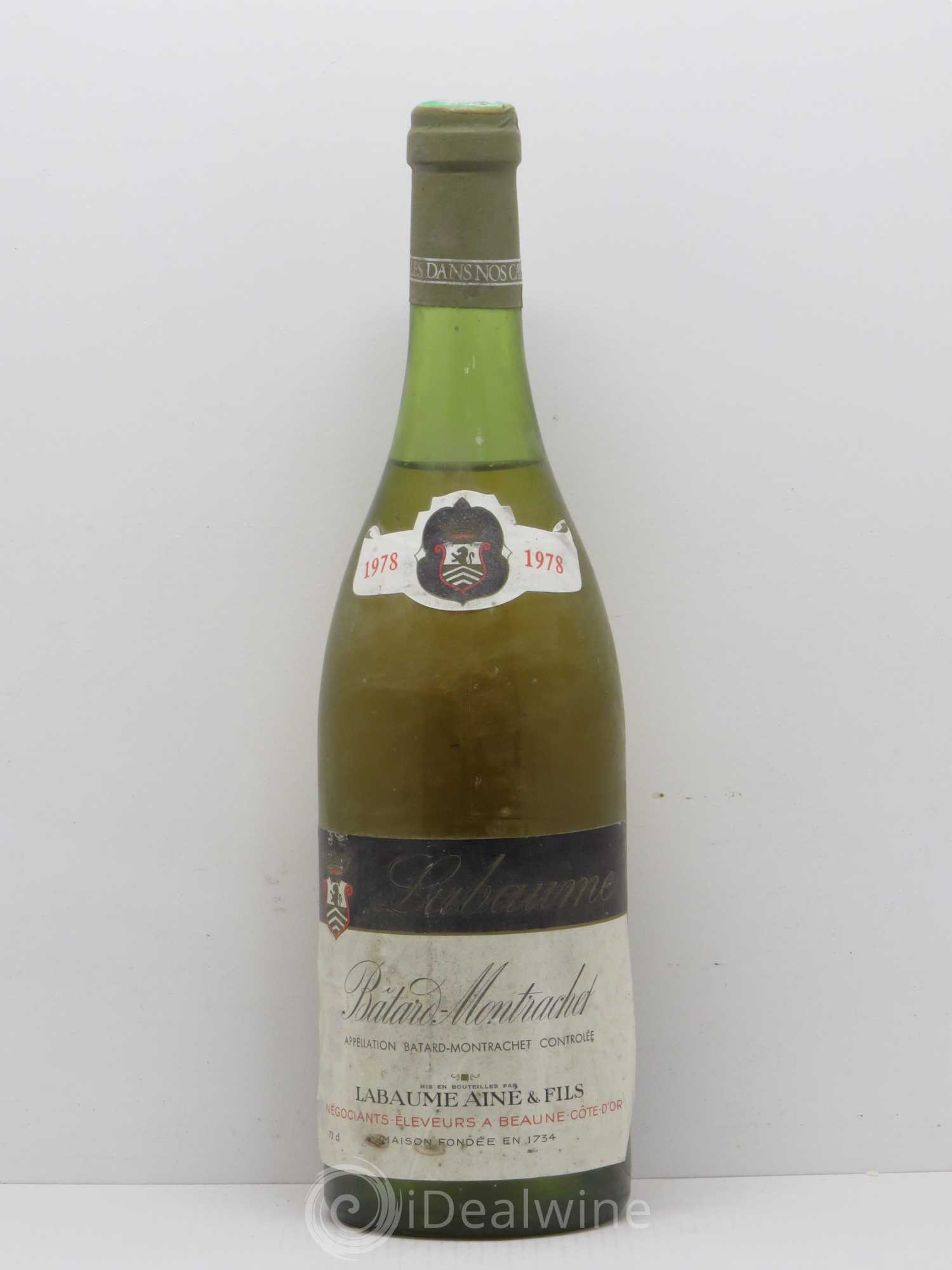 Bâtard-Montrachet Grand Cru Labaume 1978 - Lot de 1 bouteille - 0