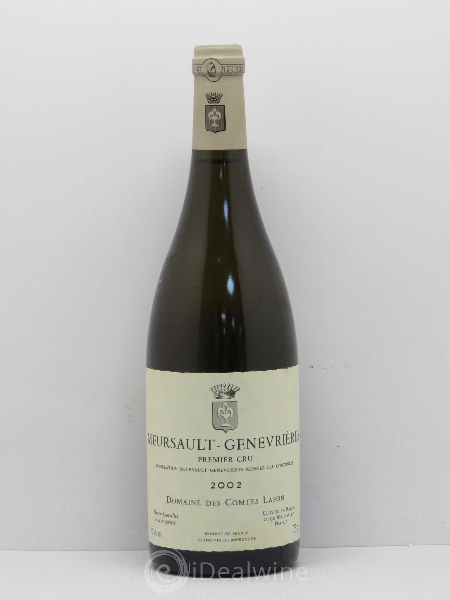 Meursault 1er Cru Genevrières Comtes Lafon (Domaine des) 2002 - Lot de 1 bouteille - 0