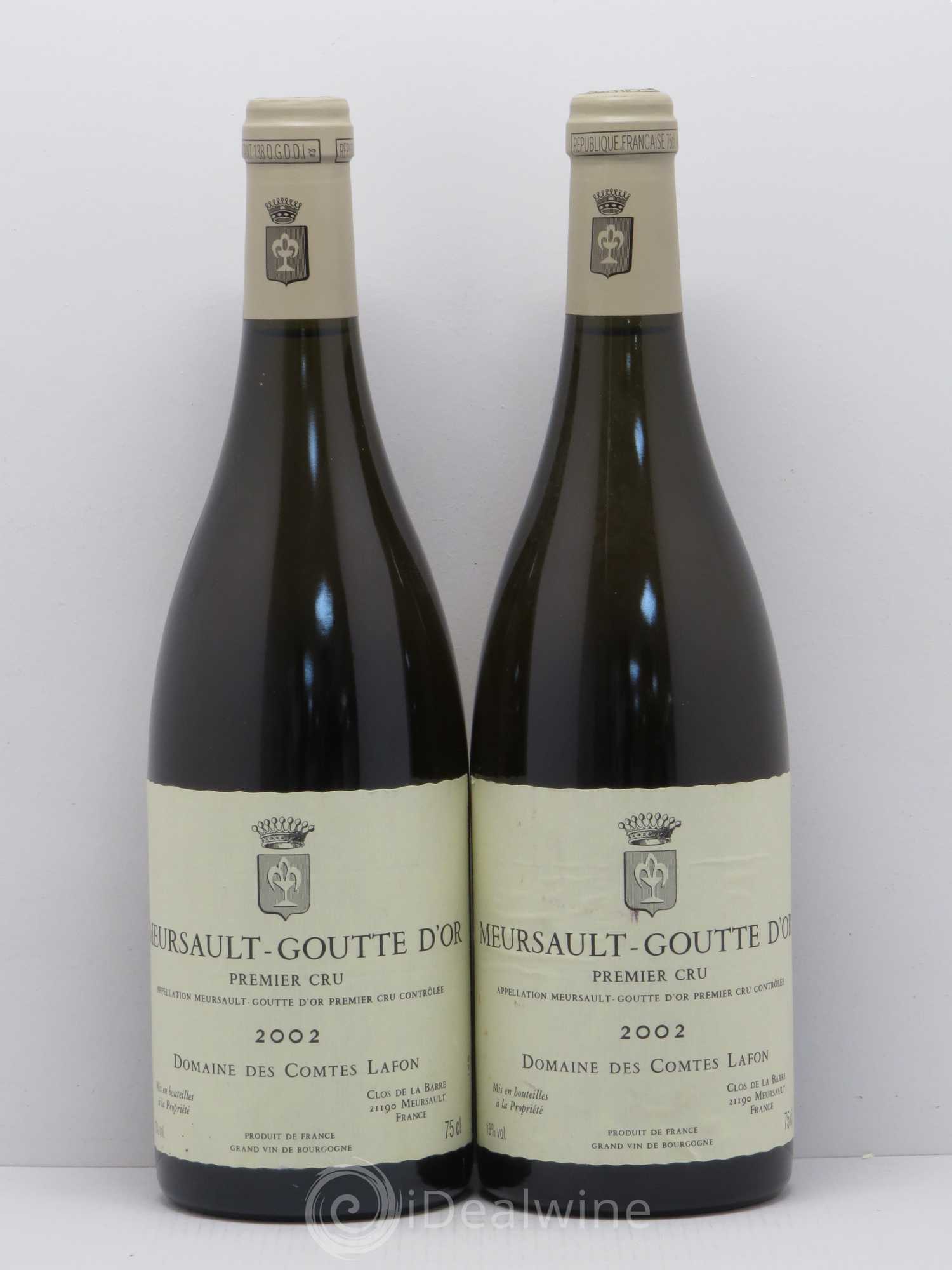 Meursault 1er Cru Goutte d'Or Comtes Lafon (Domaine des) 2002 - Lot de 2 bouteilles - 0