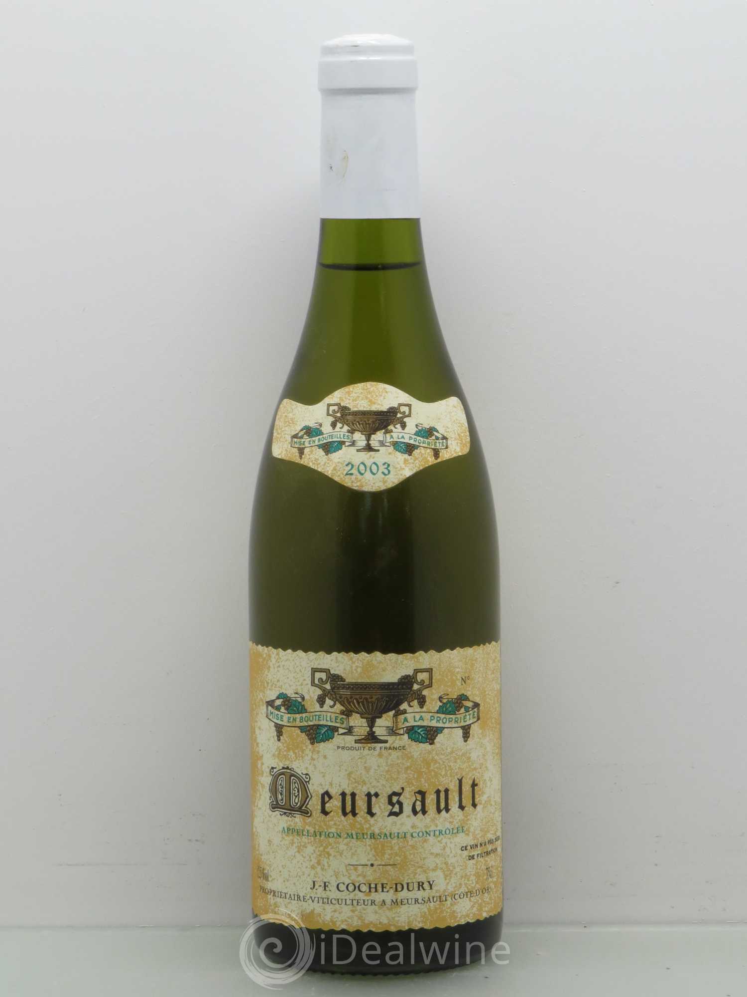 Meursault Coche Dury (Domaine) 2003 - Lot de 1 bouteille - 0
