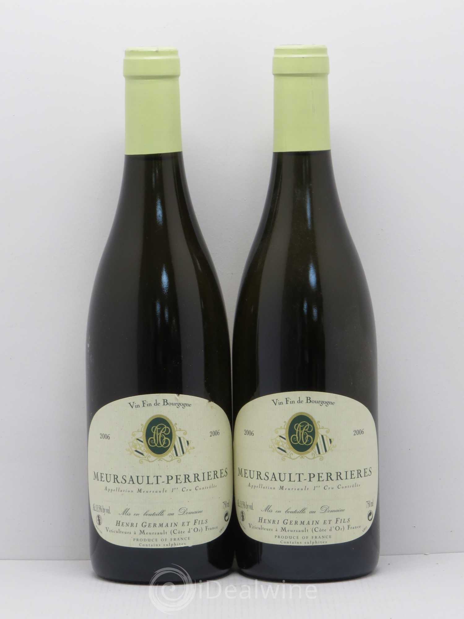 Meursault 1er Cru Henri Germain 2006 - Lot de 5 bouteilles - 2