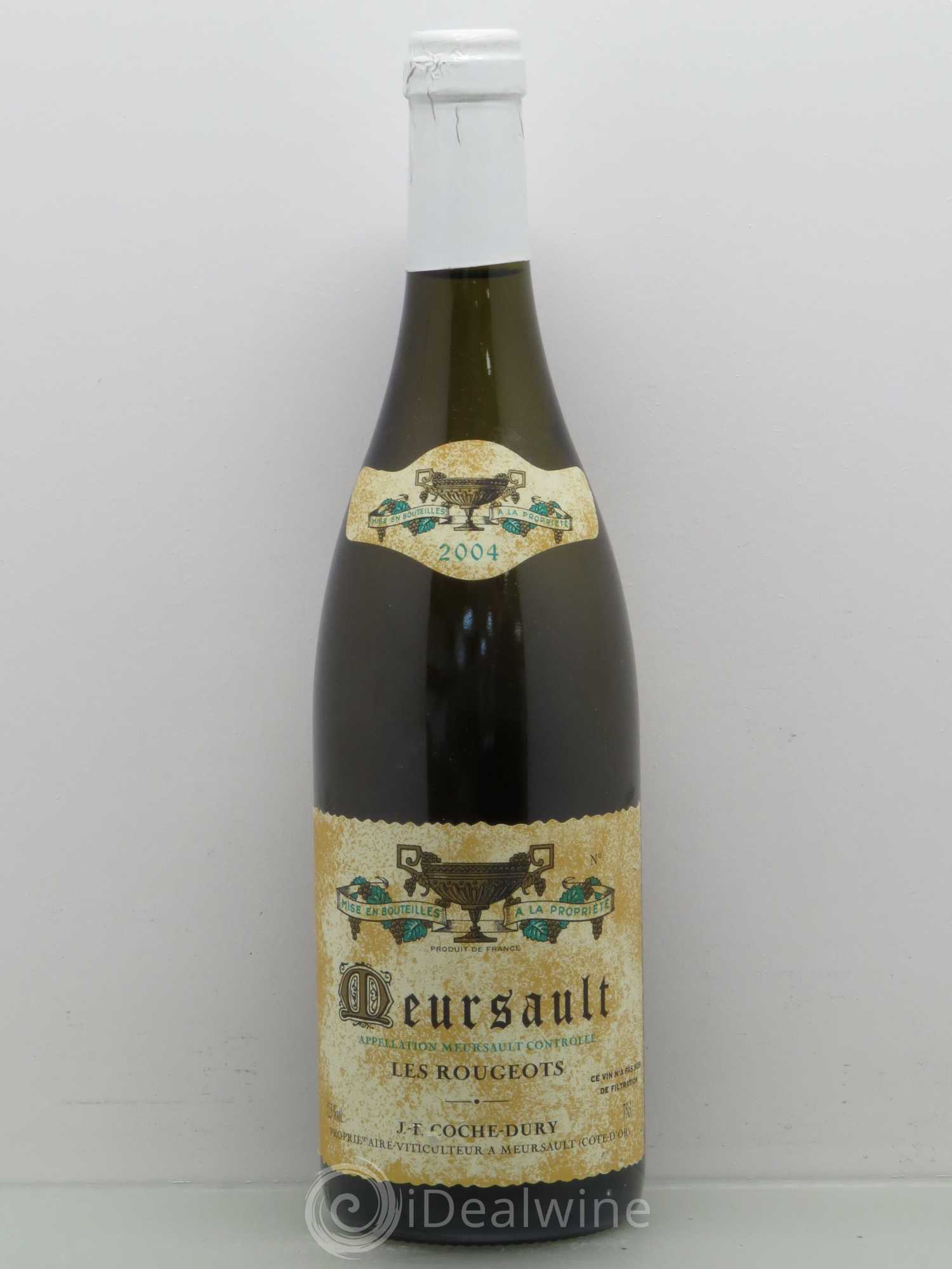 Meursault Les Rougeots Coche Dury (Domaine) 2004 - Lot de 1 bouteille - 0