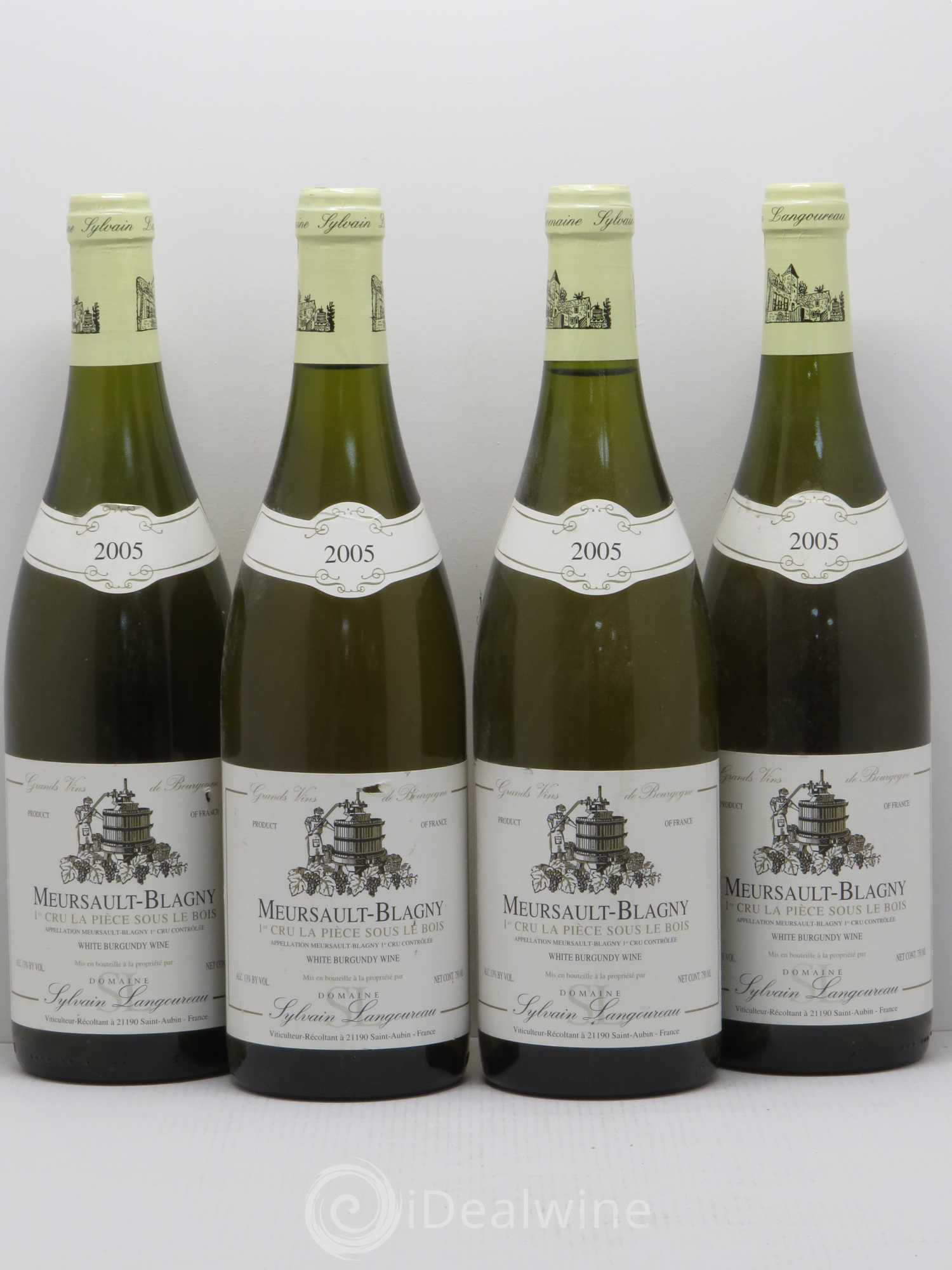 Meursault 1er Cru La Pièce Sous Le Bois Blagny Langoureau 2005 - Posten von 4 Flaschen - 0