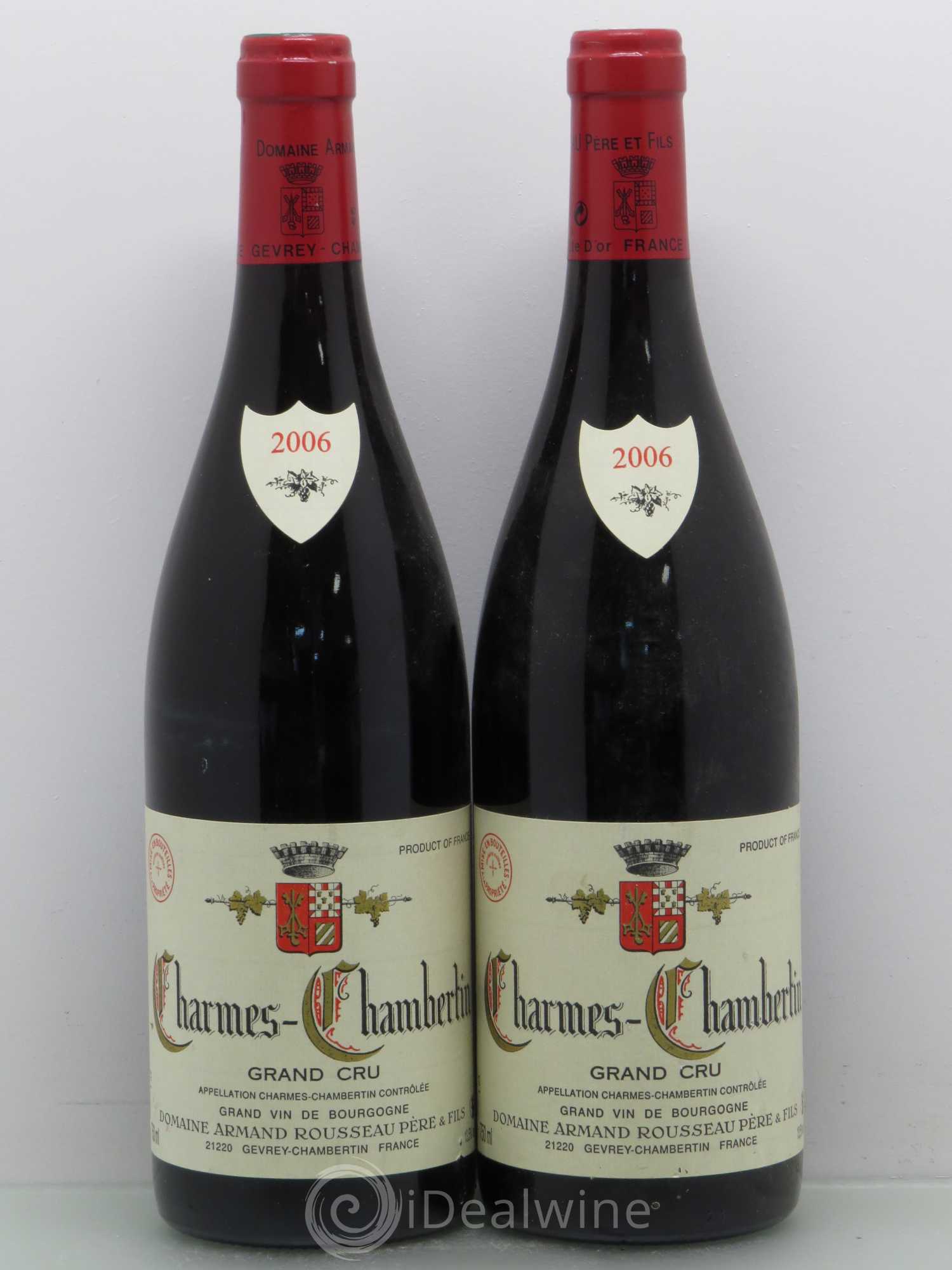 Charmes-Chambertin Grand Cru Armand Rousseau (Domaine) 2006 - Lot de 2 bouteilles - 0