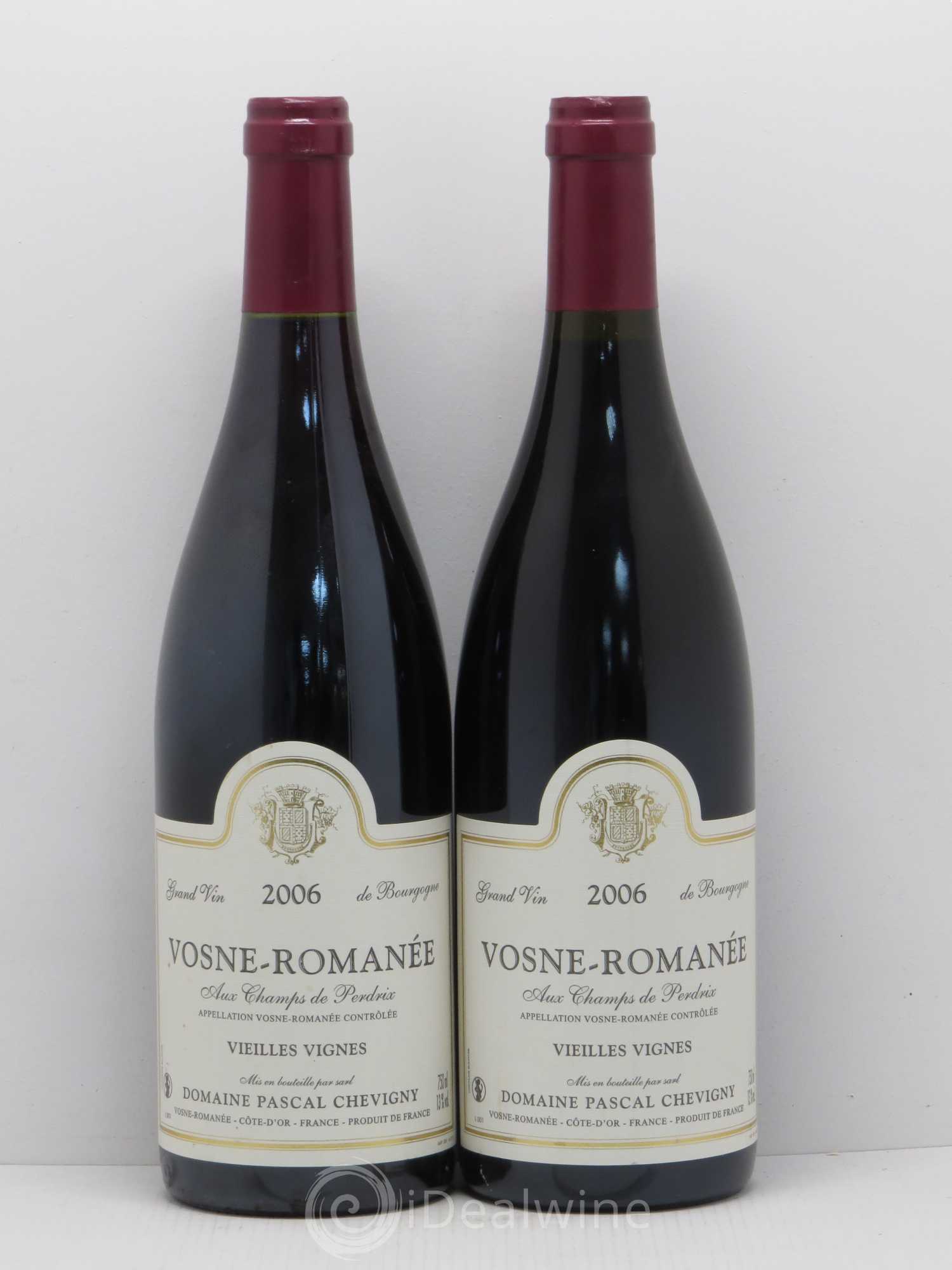 Vosne-Romanée Vieilles vignes Aux Champs de Perdrix Pascal Chevigny (sans prix de réserve) 2006 - Posten von 2 Flaschen - 0