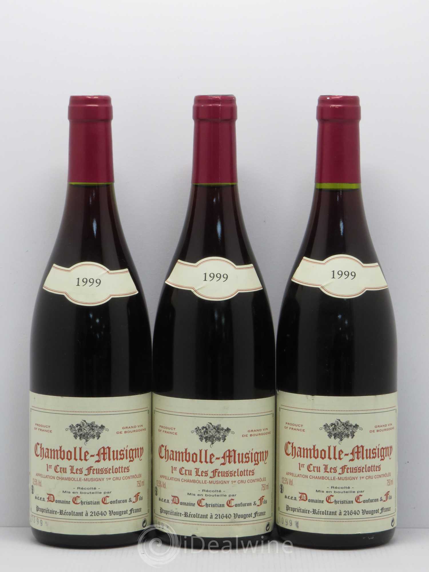 Chambolle-Musigny 1er Cru Les Feusselottes Château Confuron et fils 1999 - Posten von 3 Flaschen - 0