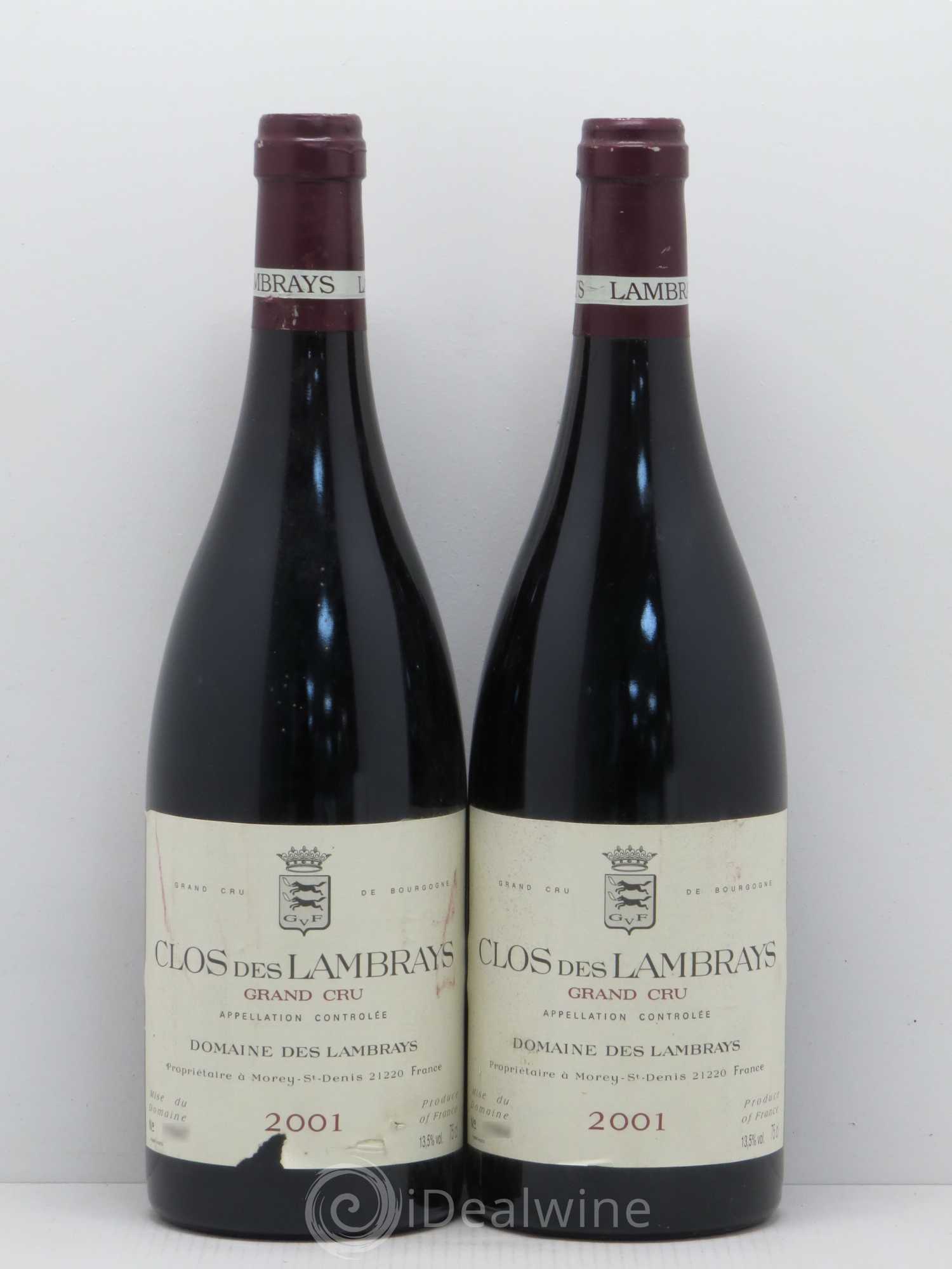 Clos des Lambrays Grand Cru Domaine des Lambrays 2001 - Lot de 2 bouteilles - 0