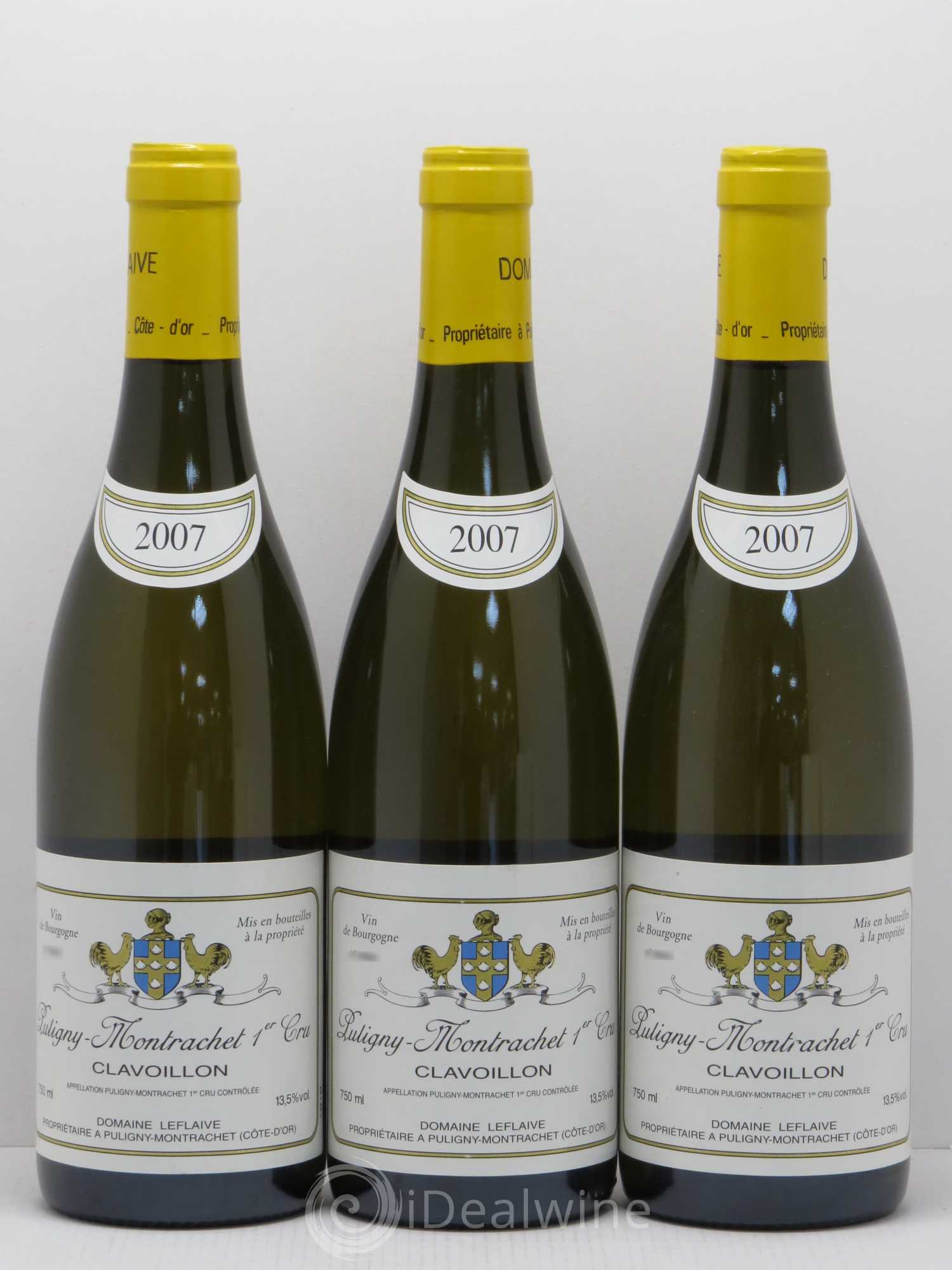 Puligny-Montrachet 1er Cru Clavoillon Leflaive (Domaine) 2007 - Lot de 3 bouteilles - 0