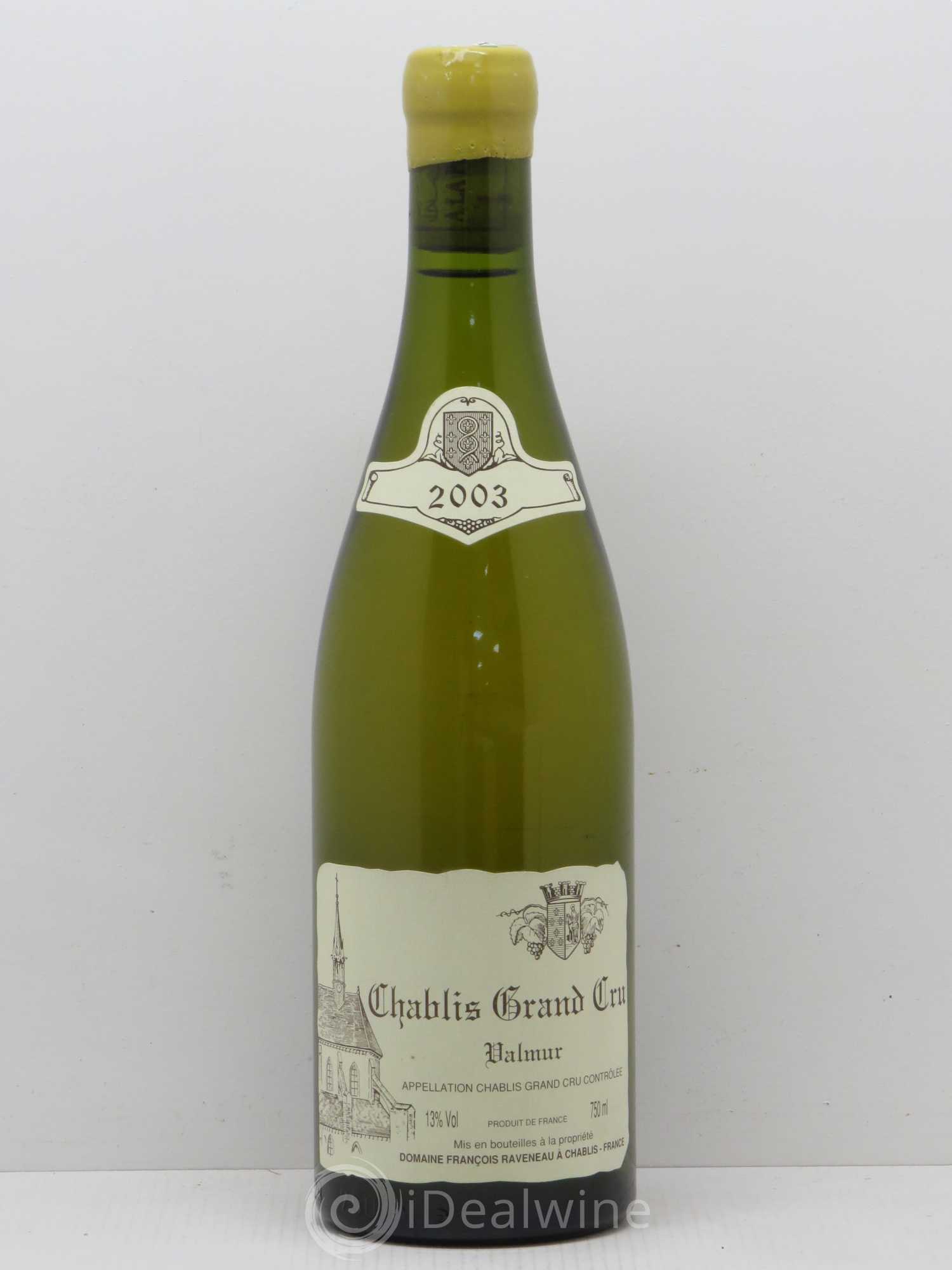 Chablis Grand Cru Valmur Raveneau (Domaine) 2003 - Lot de 1 bouteille - 0