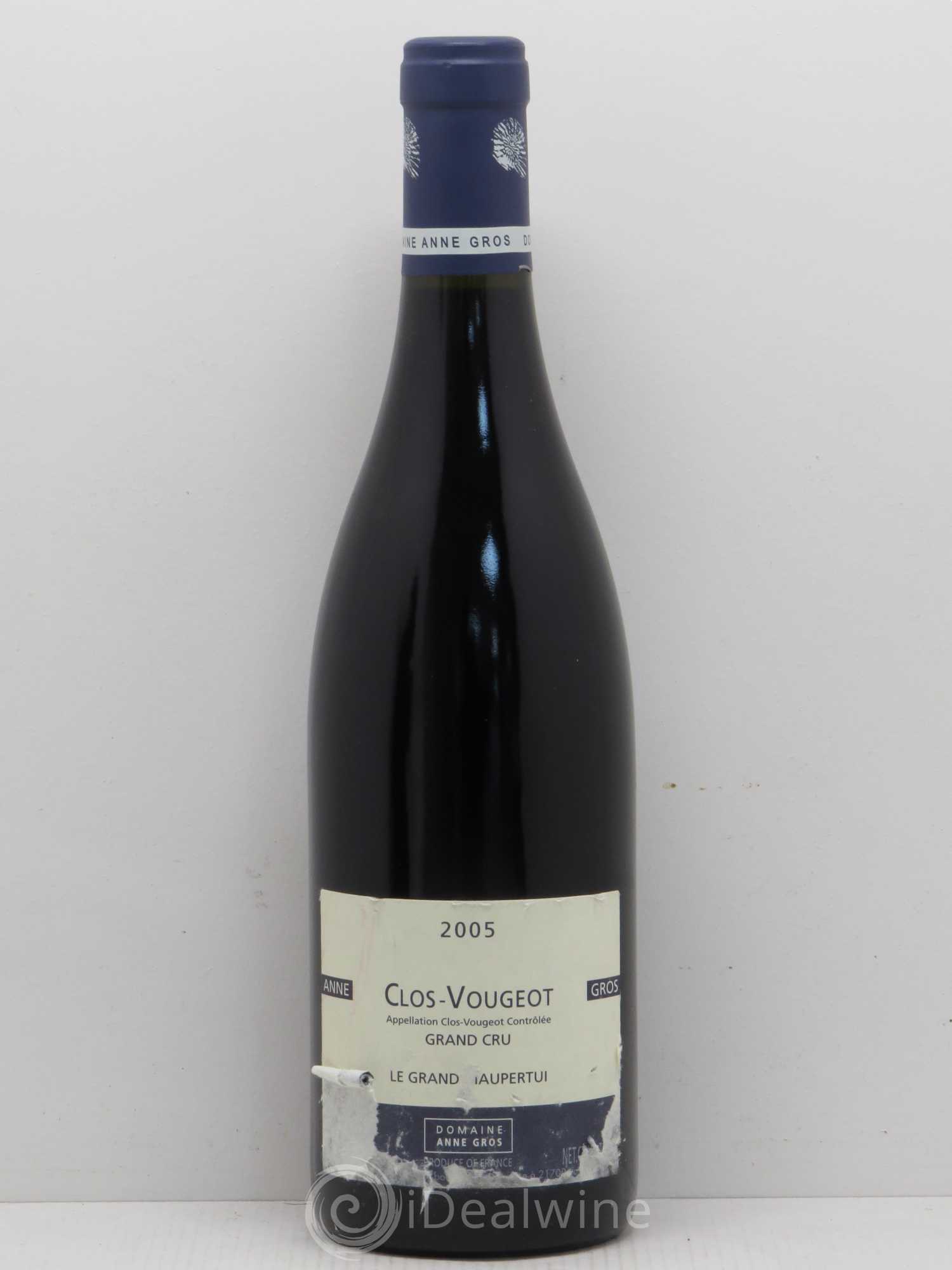 Clos de Vougeot Grand Cru Le Grand Maupertui Anne Gros 2005 - Lot de 1 bouteille - 0