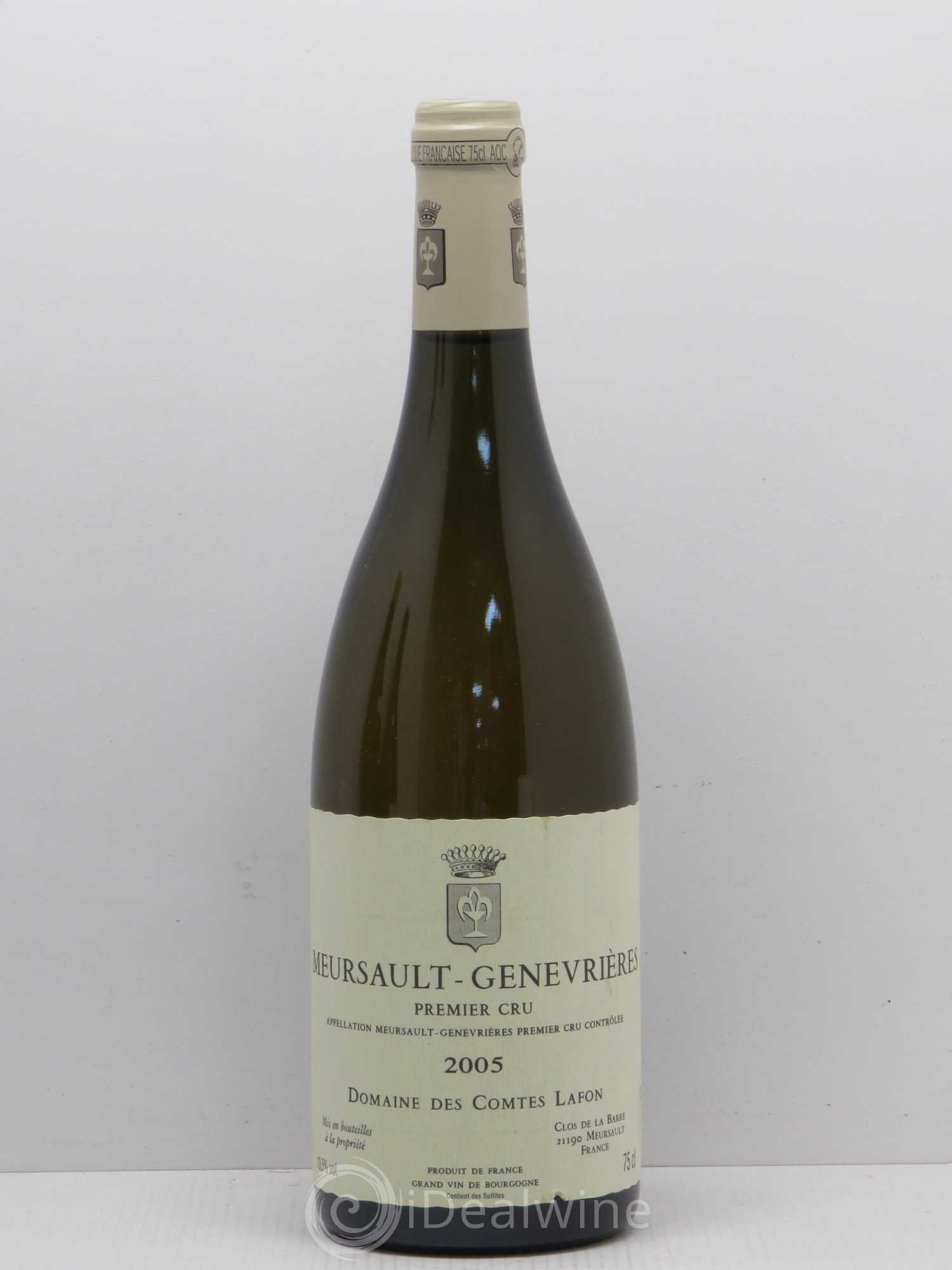 Meursault 1er Cru Genevrières Comtes Lafon (Domaine des) 2005 - Lot de 1 bouteille - 0