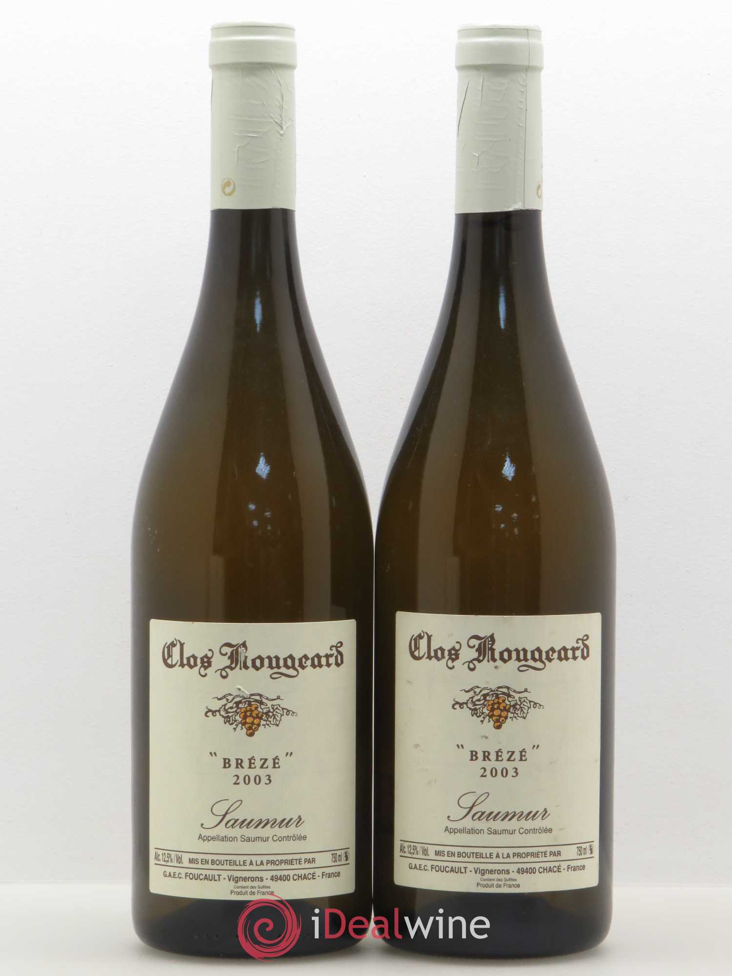 Saumur Brézé Clos Rougeard 2003 - Lot de 2 bouteilles - 0