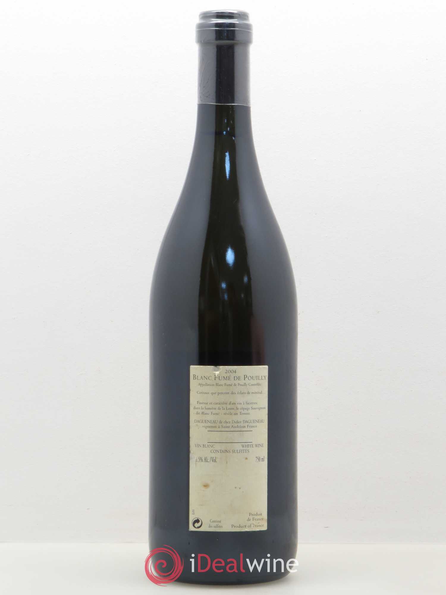 Pouilly-Fumé Blanc Fumé de Pouilly Dagueneau (Domaine Didier - Louis-Benjamin) 2004 - Lot de 1 bouteille - 1