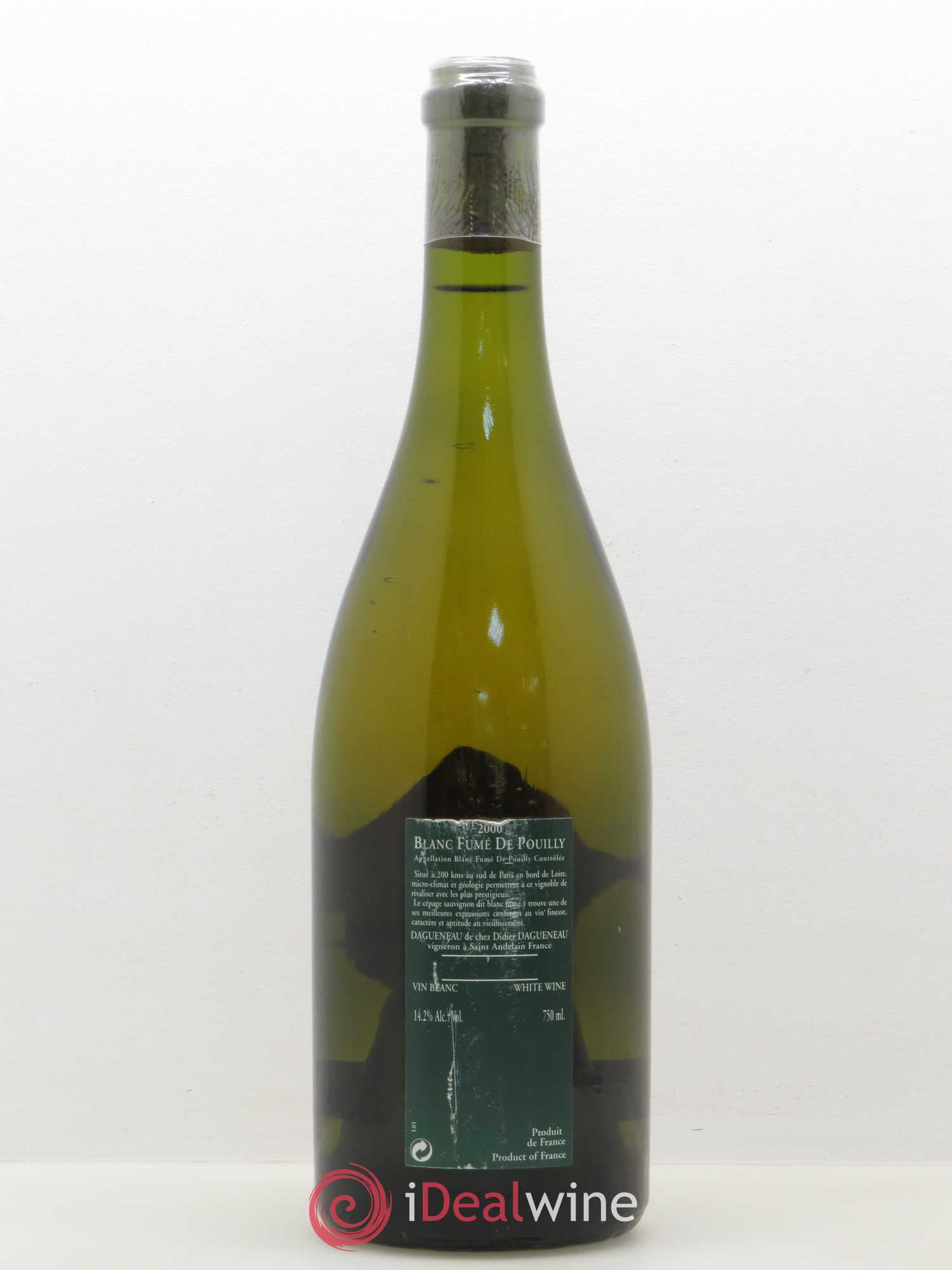 Vin de France (anciennement Pouilly-Fumé) Silex Dagueneau (Domaine Didier - Louis-Benjamin) 2000 - Lot de 1 bouteille - 1