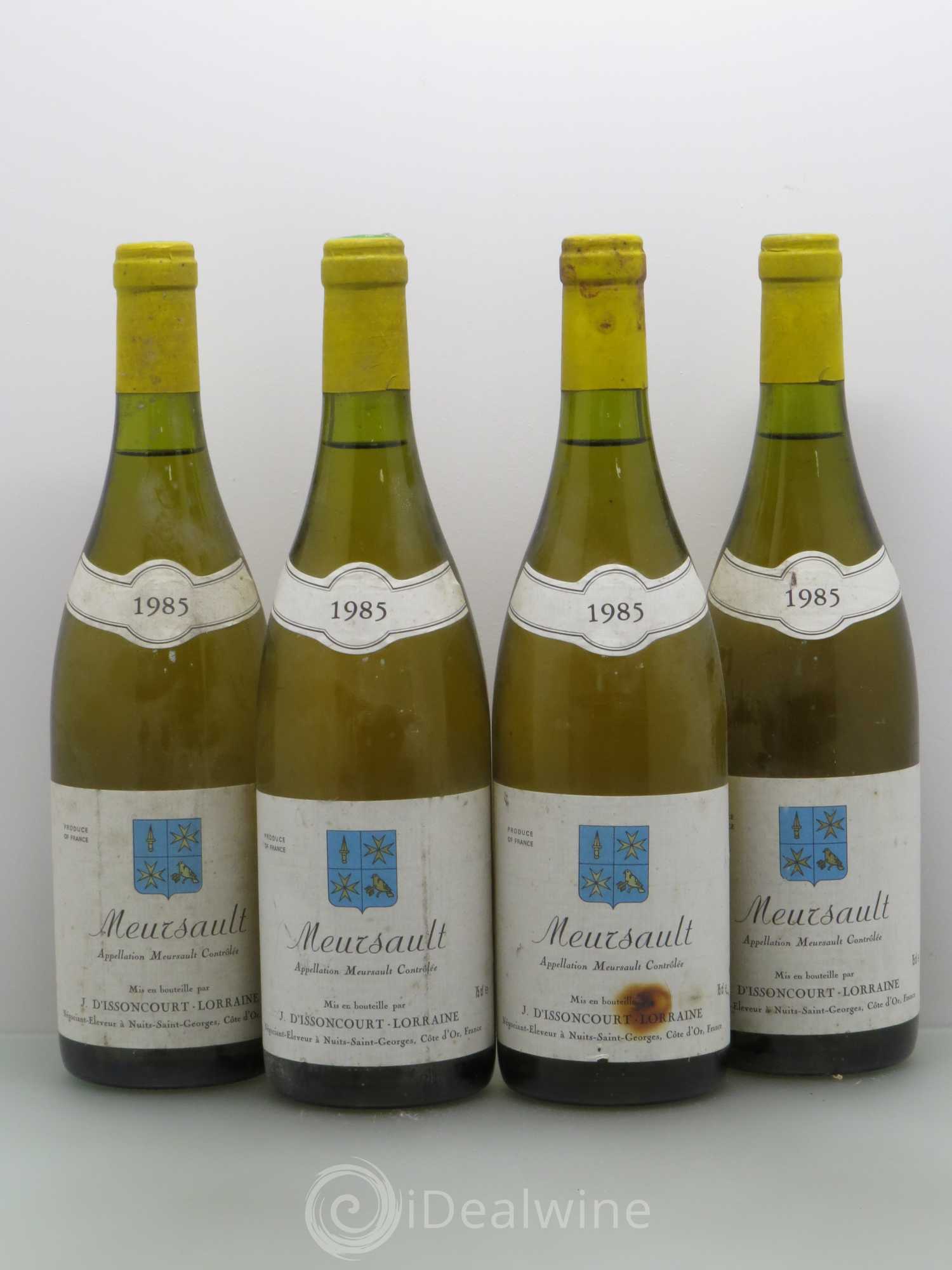 Meursault Négociant d'Issoncourt-Lorraine 1985 - Posten von 4 Flaschen - 0