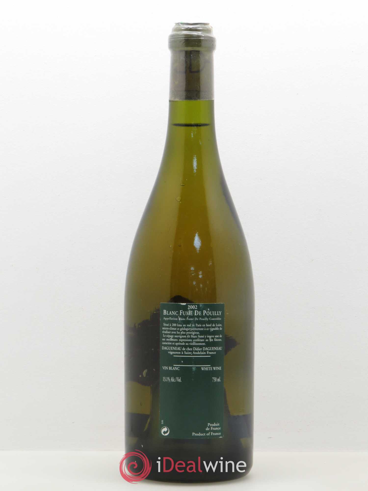 Vin de France (anciennement Pouilly-Fumé) Silex Dagueneau (Domaine Didier - Louis-Benjamin) 2002 - Lot de 1 bouteille - 1