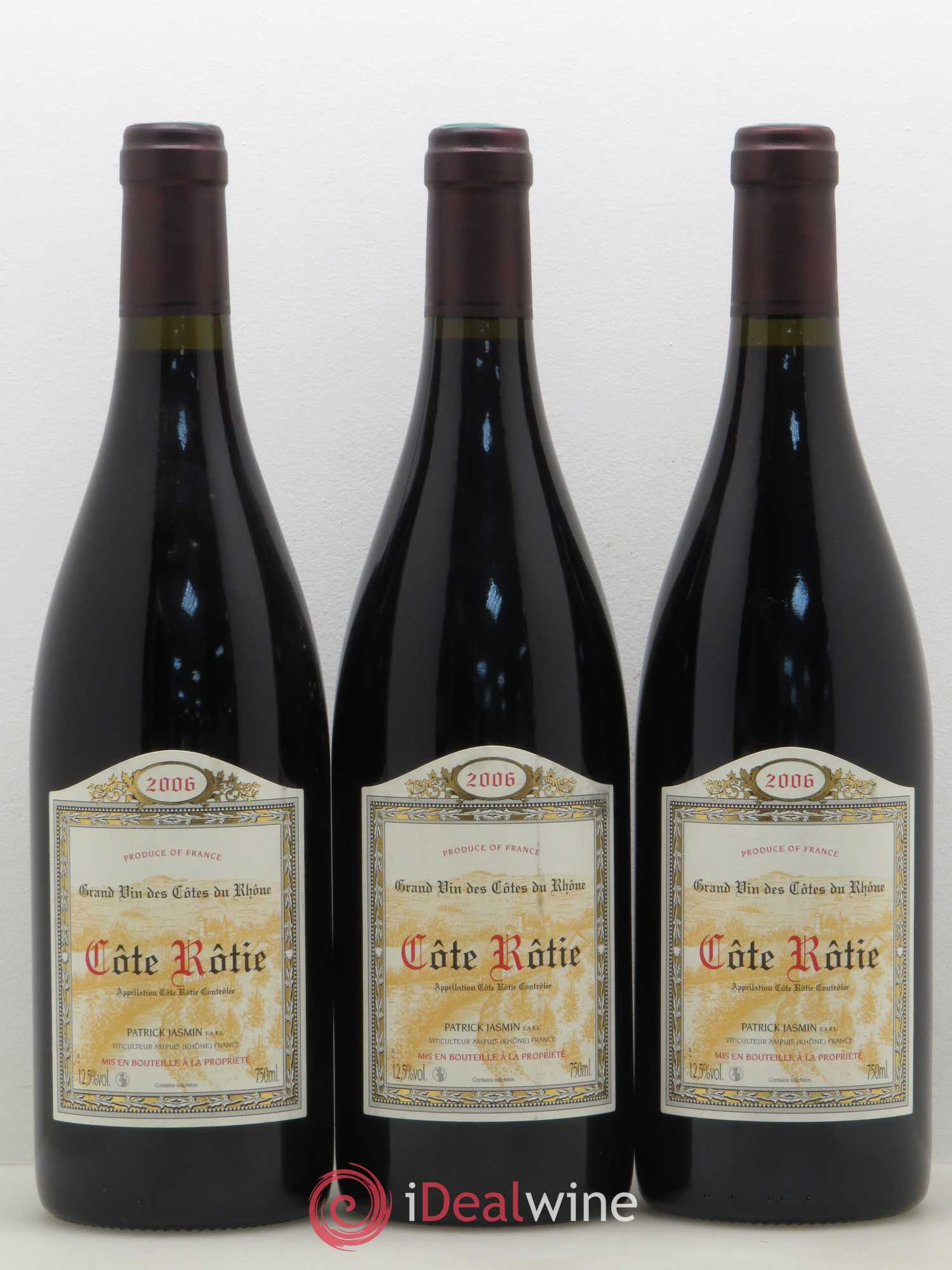 Côte-Rôtie Jasmin (Domaine) (sans prix de réserve) 2006 - Lot de 3 bouteilles - 0