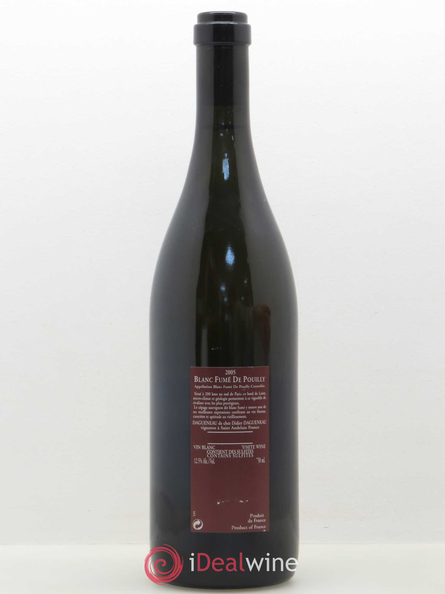 Vin de France (anciennement Pouilly-Fumé) Pur Sang Dagueneau (Domaine Didier - Louis-Benjamin) 2005 - Lot de 1 bouteille - 1