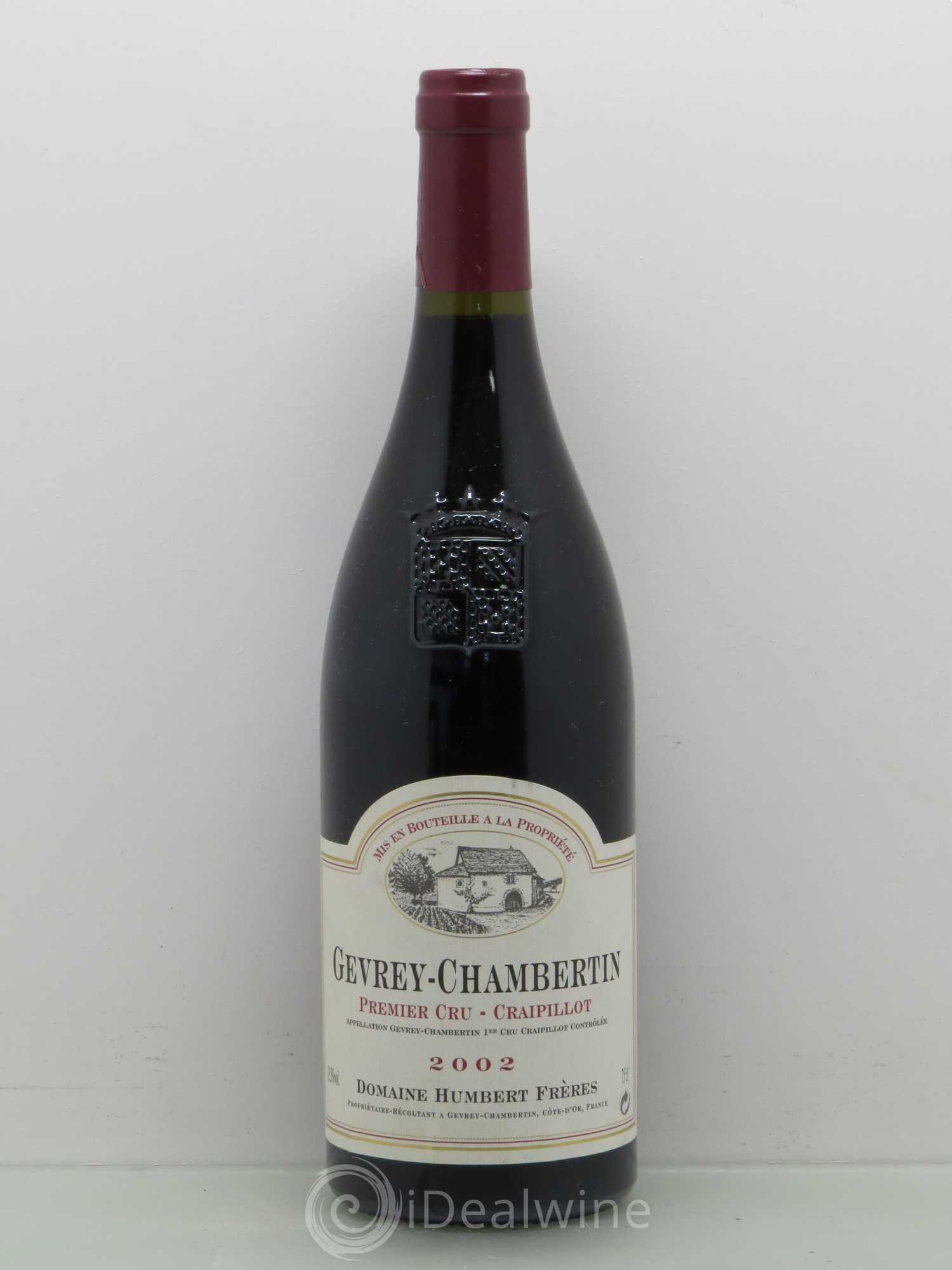 Gevrey-Chambertin 1er Cru Craipillot Humbert (Domaine) 2002 - Lot de 1 bouteille - 0