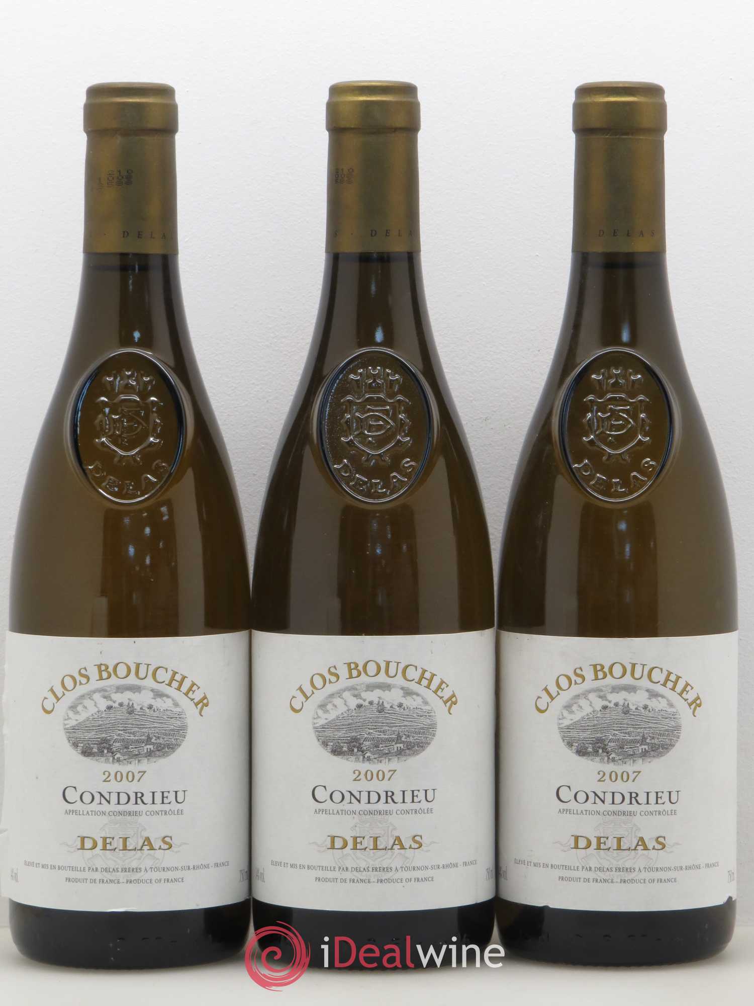 Condrieu Clos Boucher Delas Frères 2007 - Lot de 3 bouteilles - 0