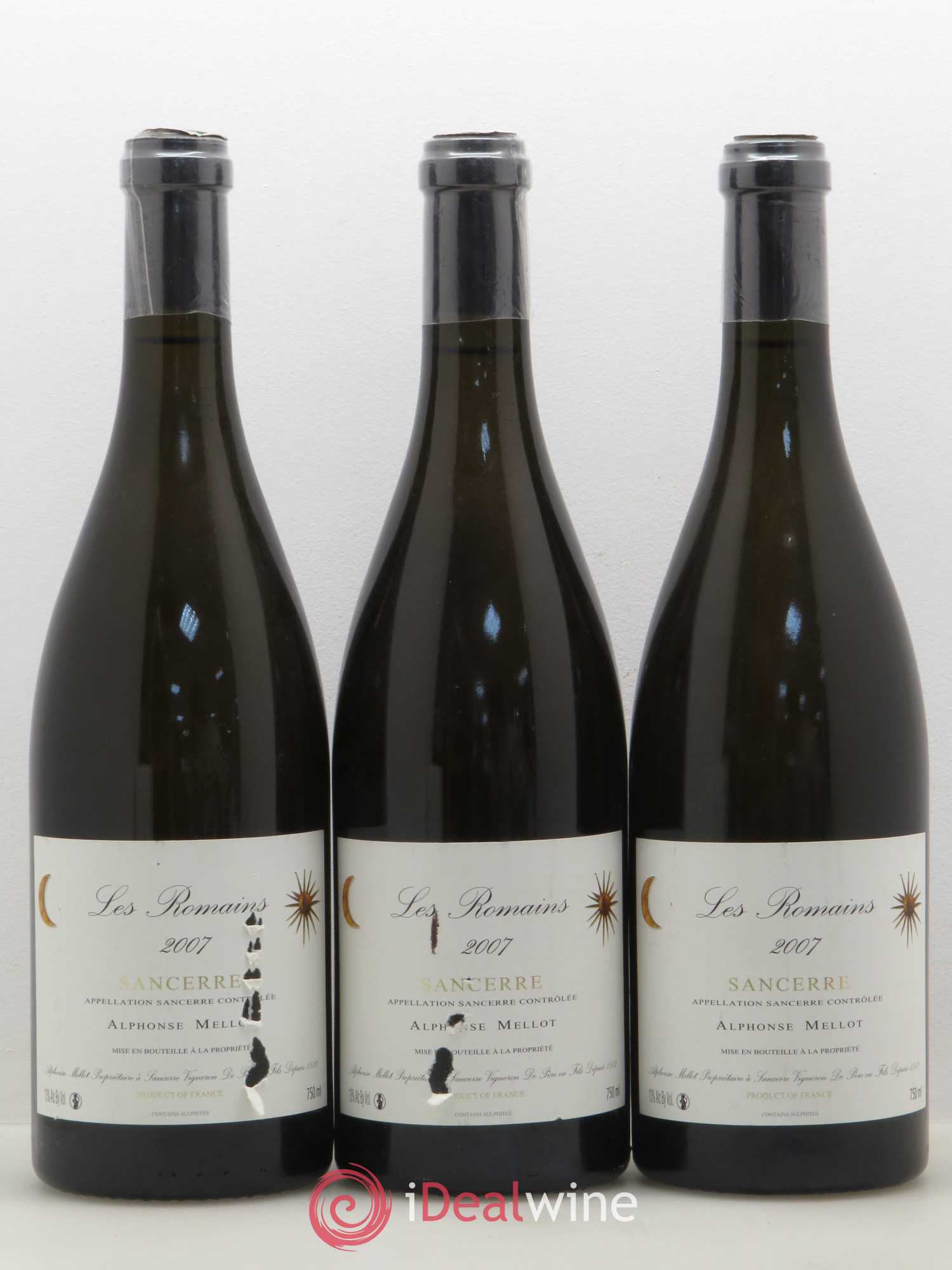 Sancerre Les Romains Alphonse Mellot (sans prix de réserve) 2007 - Lot de 3 bouteilles - 0