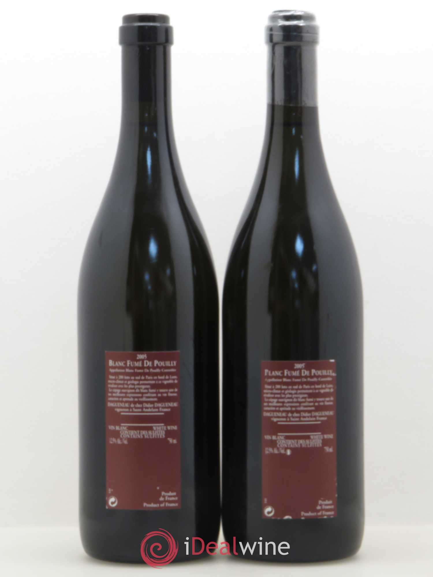 Vin de France (anciennement Pouilly-Fumé) Pur Sang Dagueneau (Domaine Didier - Louis-Benjamin) 2005 - Lot de 2 bouteilles - 1