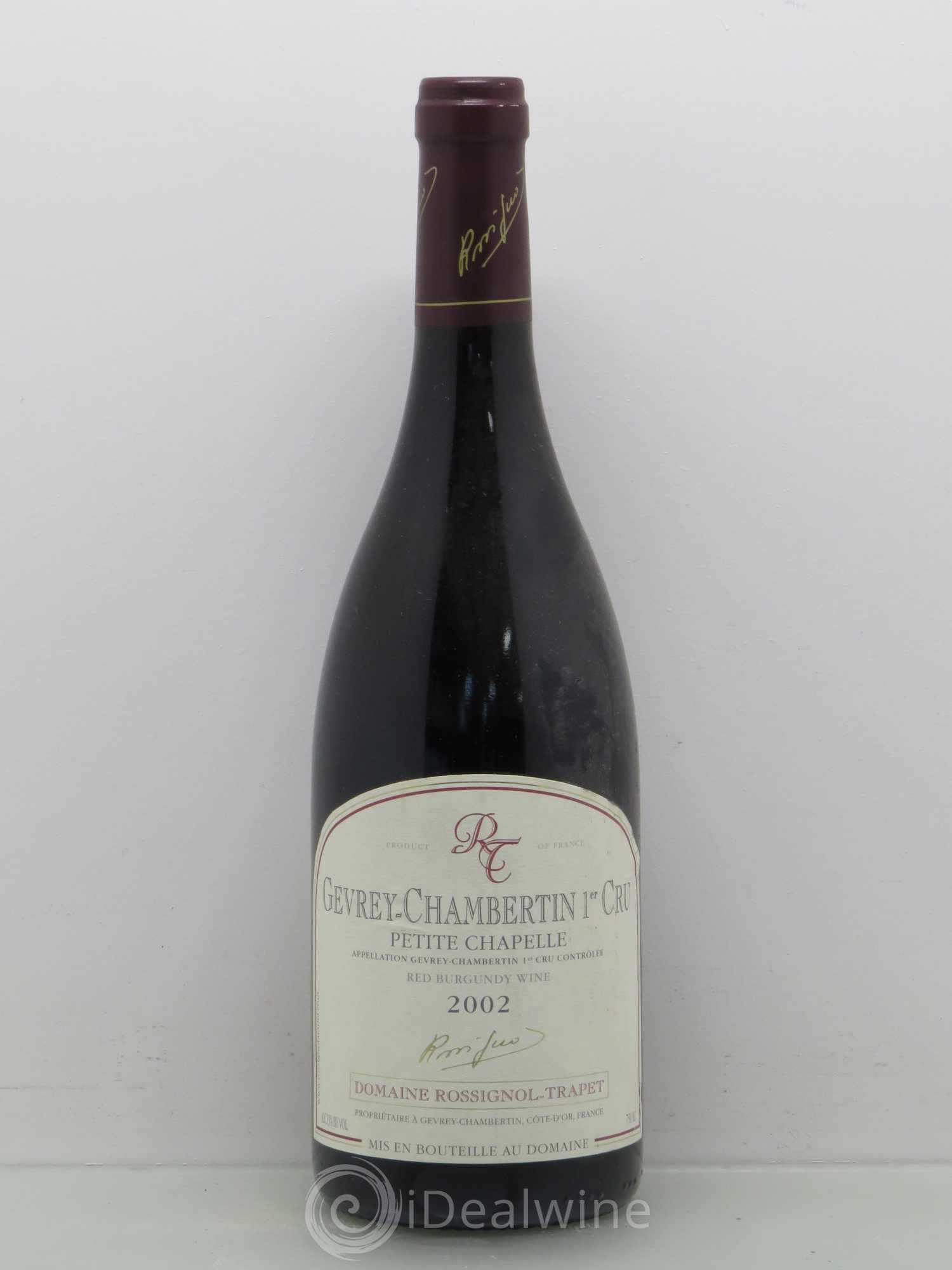 Gevrey-Chambertin 1er Cru Petite Chapelle Rossignol-Trapet (Domaine) 2002 - Lot de 1 bouteille - 0