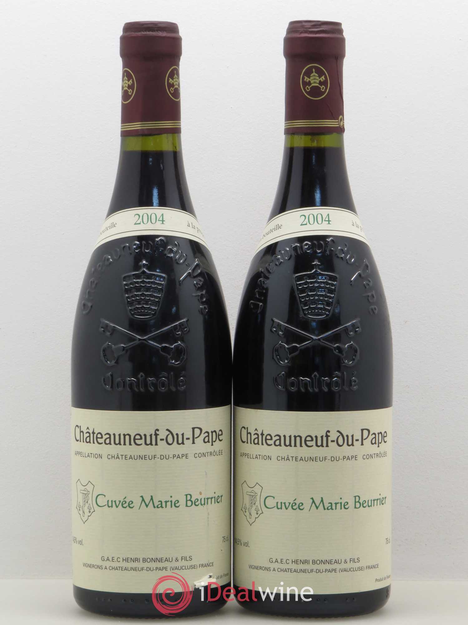 Châteauneuf-du-Pape Marie Beurrier Henri Bonneau & Fils 2004 - Lot de 2 bouteilles - 0