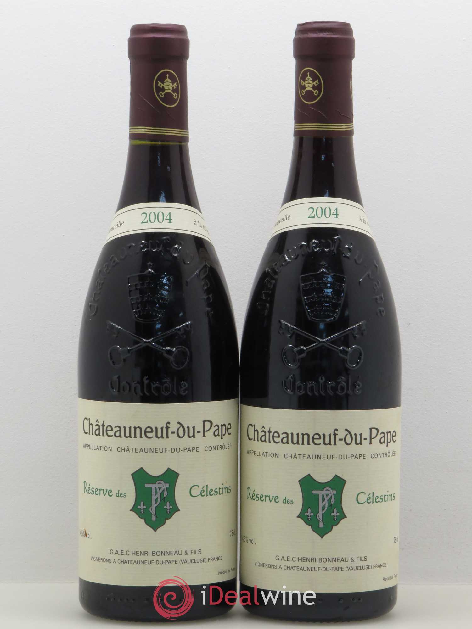 Châteauneuf-du-Pape Réserve des Célestins Henri Bonneau & Fils 2004 - Lot de 2 bouteilles - 0