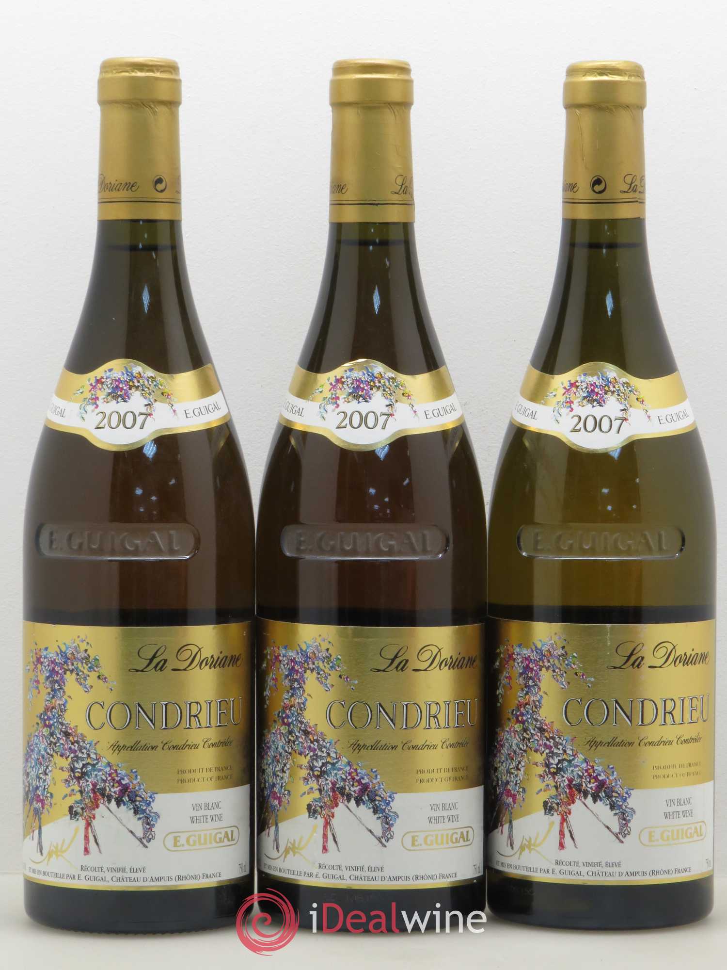 Condrieu La Doriane Guigal (sans prix de réserve) 2007 - Lot de 3 bouteilles - 0