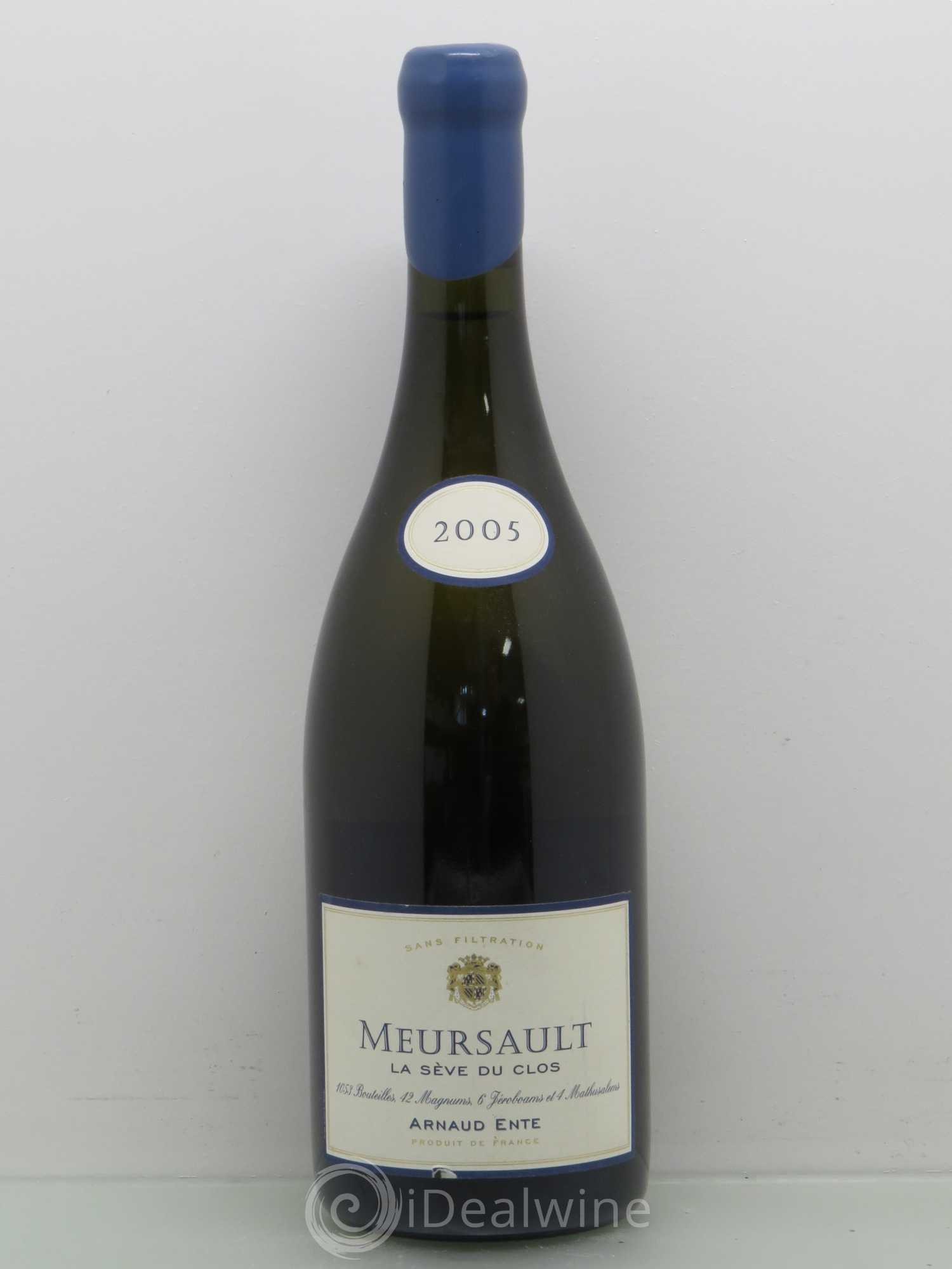 Meursault La Sève du Clos - Arnaud Ente 2005 - Posten von 1 Flasche - 0