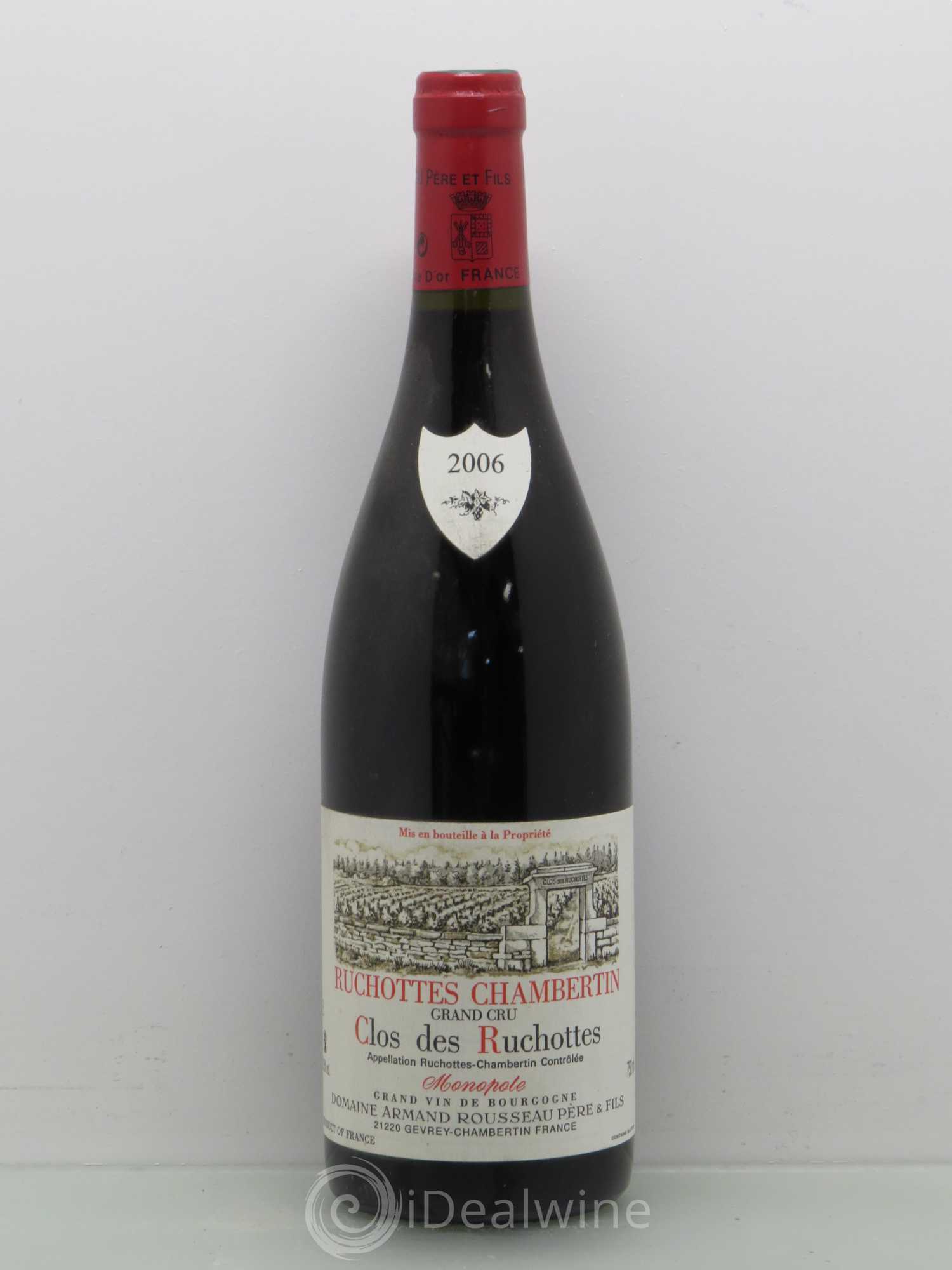 Ruchottes-Chambertin Grand Cru Clos des Ruchottes Armand Rousseau (Domaine) 2006 - Posten von 1 Flasche - 0