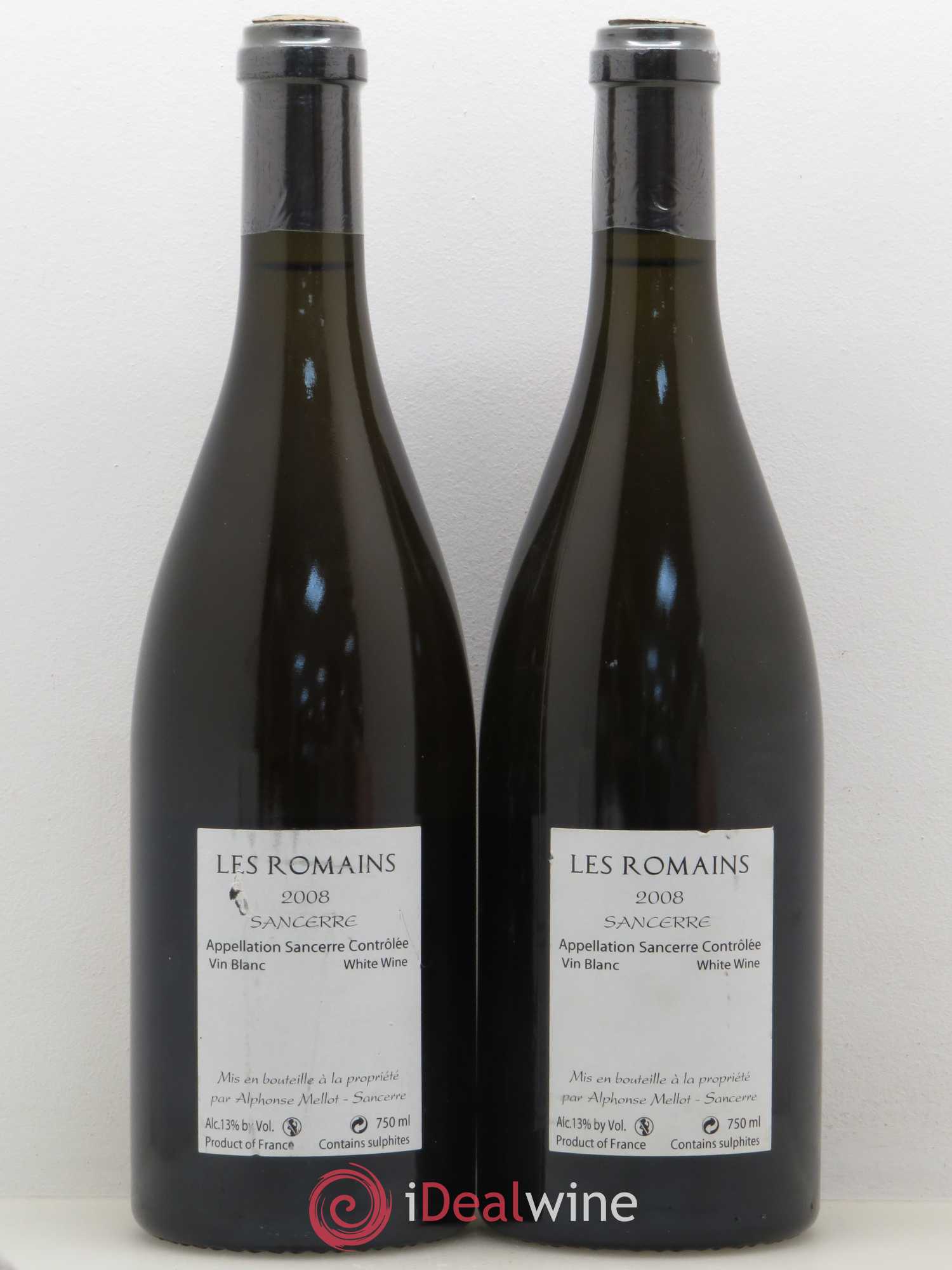 Sancerre Les Romains Alphonse Mellot  (senza prezzo di riserva) 2008 - Lotto di 2 bottiglie - 1