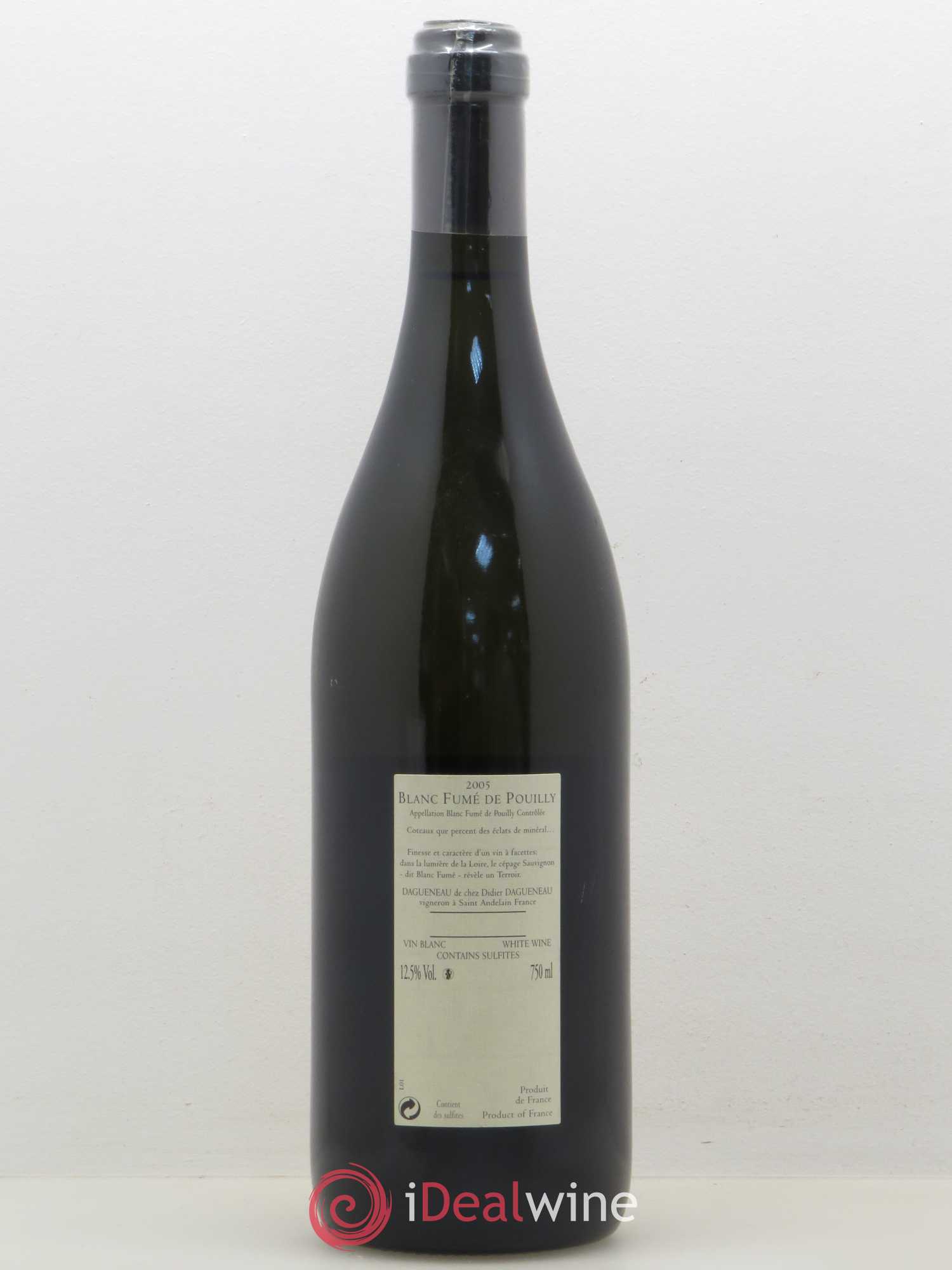 Pouilly-Fumé Blanc Fumé de Pouilly Dagueneau (Domaine Didier - Louis-Benjamin) 2005 - Lot de 1 bouteille - 1