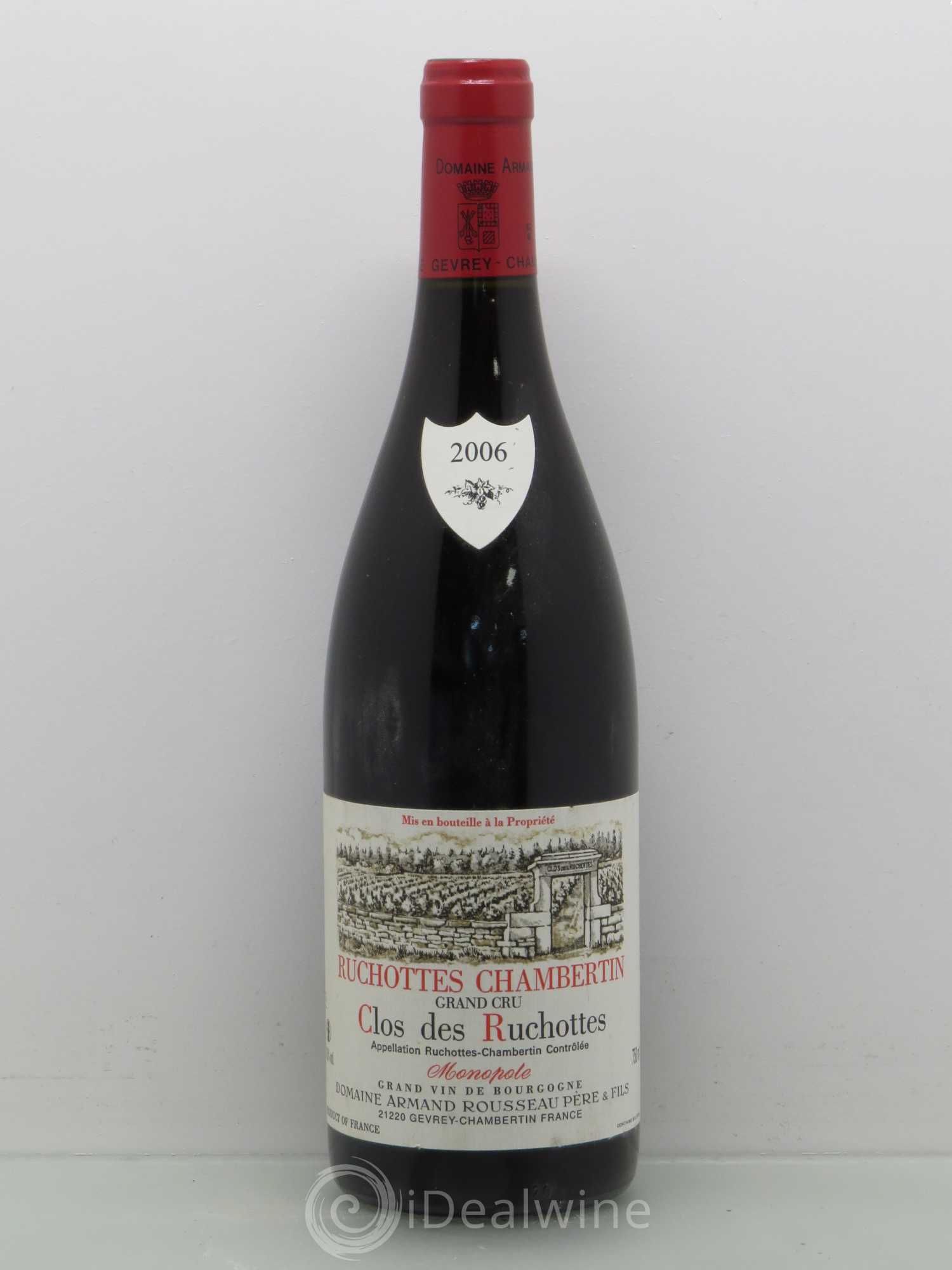 Ruchottes-Chambertin Grand Cru Clos des Ruchottes Armand Rousseau (Domaine) 2006 - Lot de 1 bouteille - 0