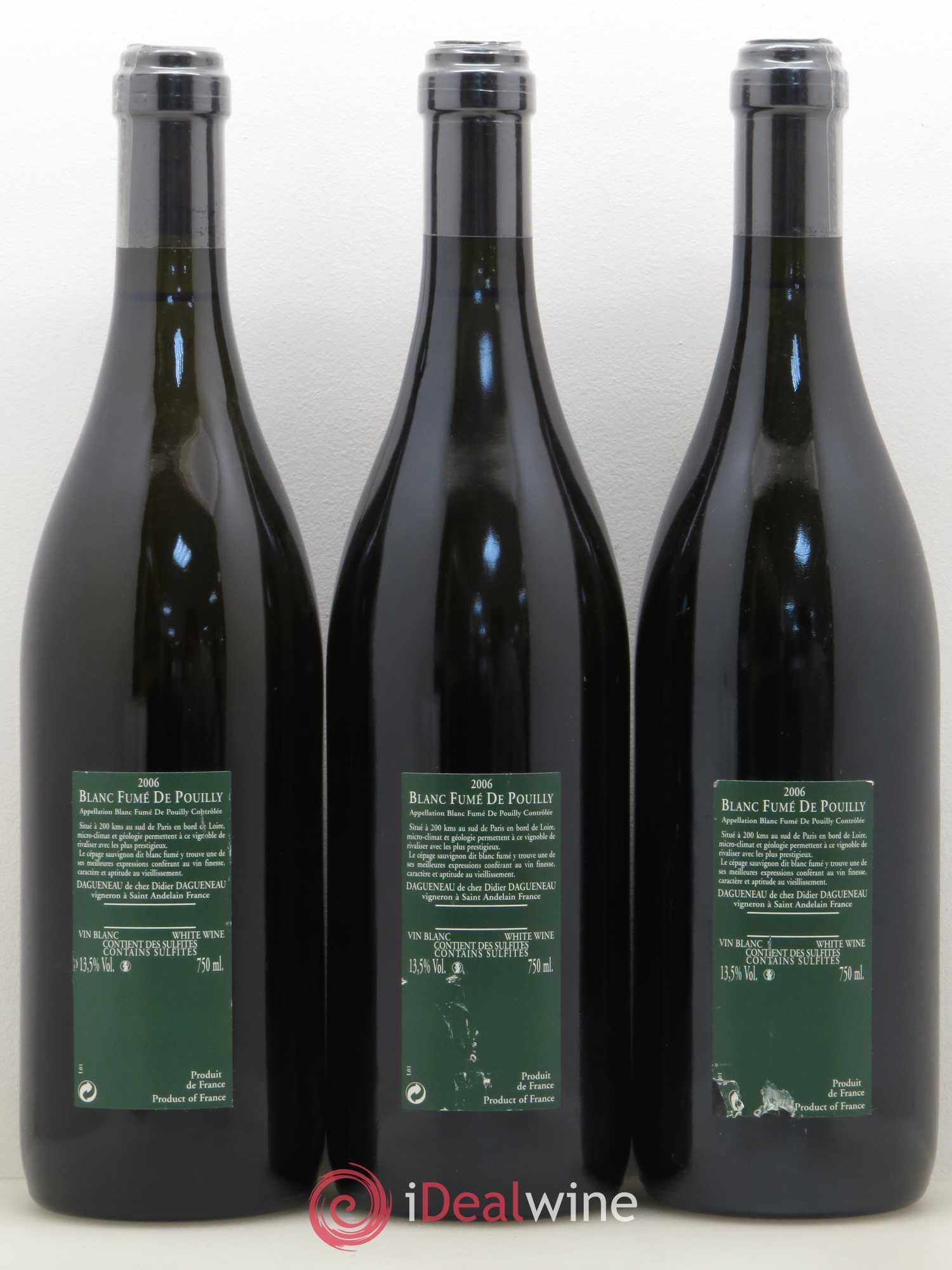Vin de France (anciennement Pouilly-Fumé) Silex Dagueneau (Domaine Didier - Louis-Benjamin) 2006 - Lot de 3 bouteilles - 1