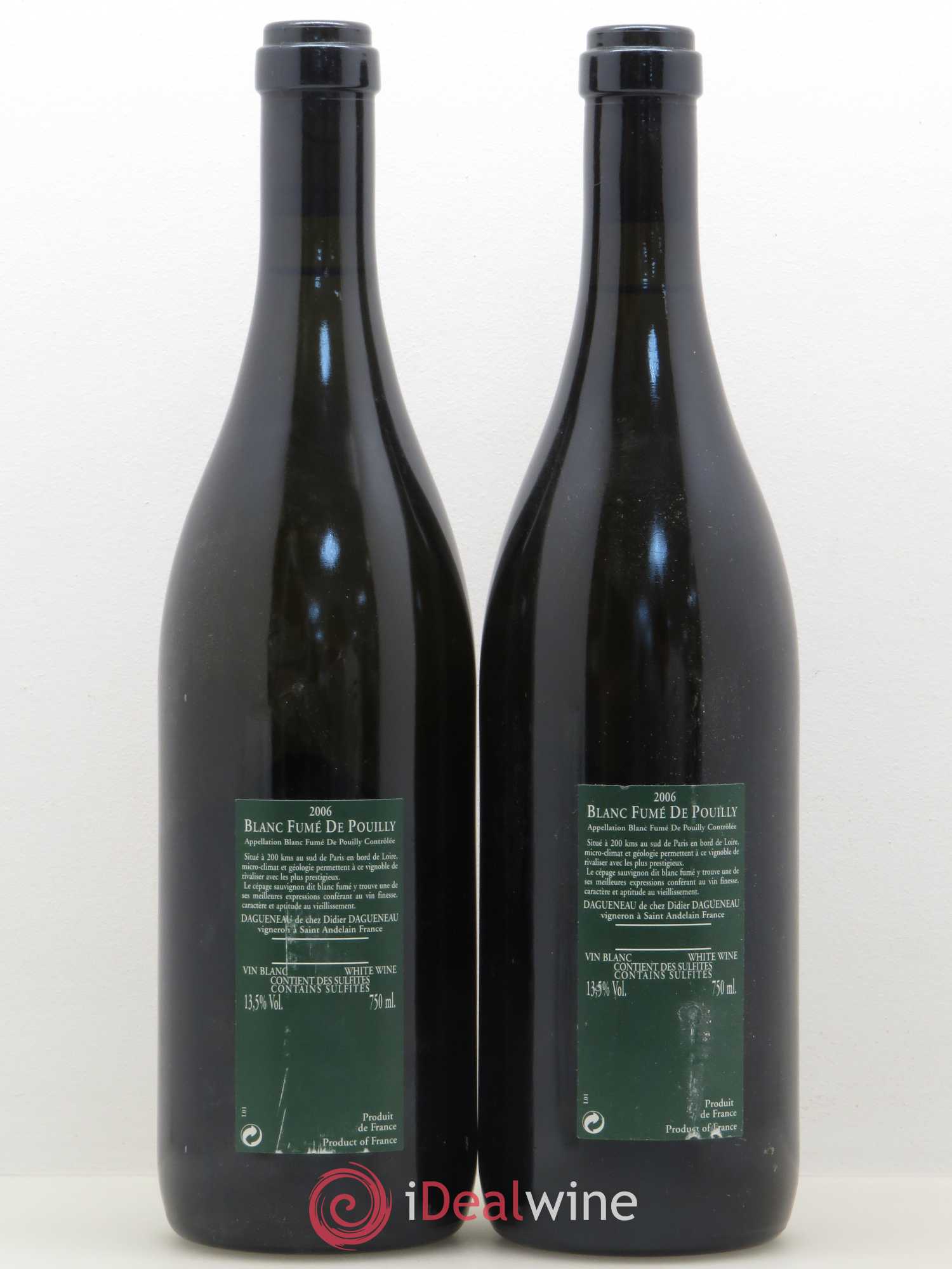 Vin de France (anciennement Pouilly-Fumé) Silex Dagueneau (Domaine Didier - Louis-Benjamin) 2006 - Lot de 2 bouteilles - 1