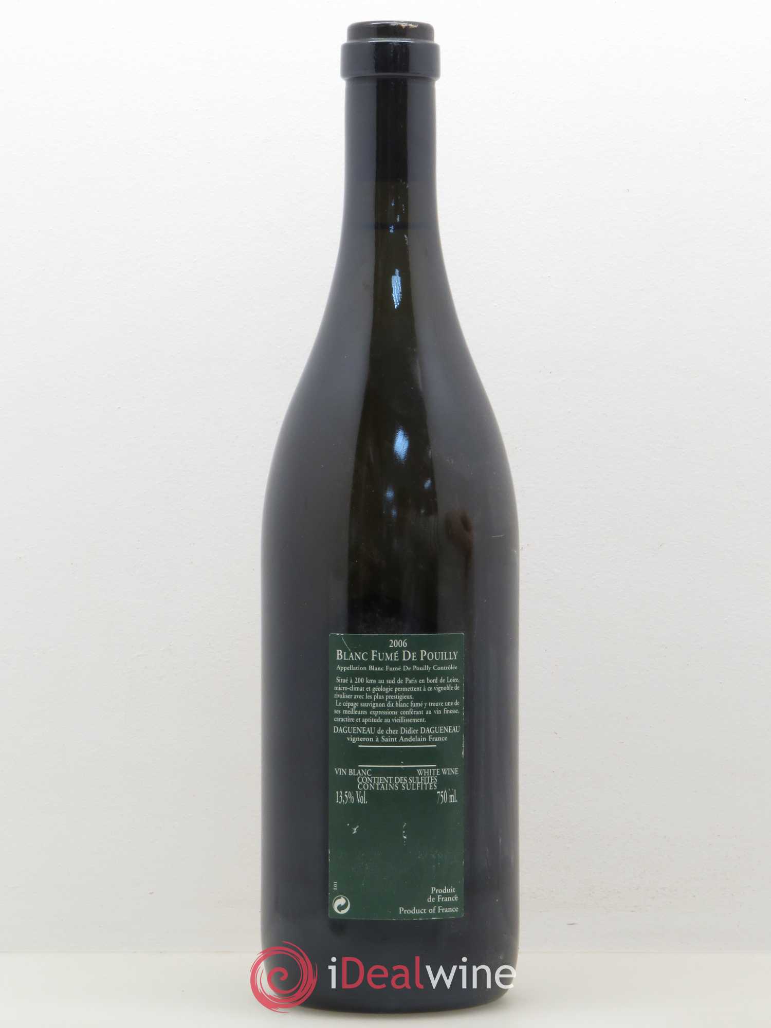 Vin de France (anciennement Pouilly-Fumé) Silex Dagueneau (Domaine Didier - Louis-Benjamin) 2006 - Lot de 1 bouteille - 1