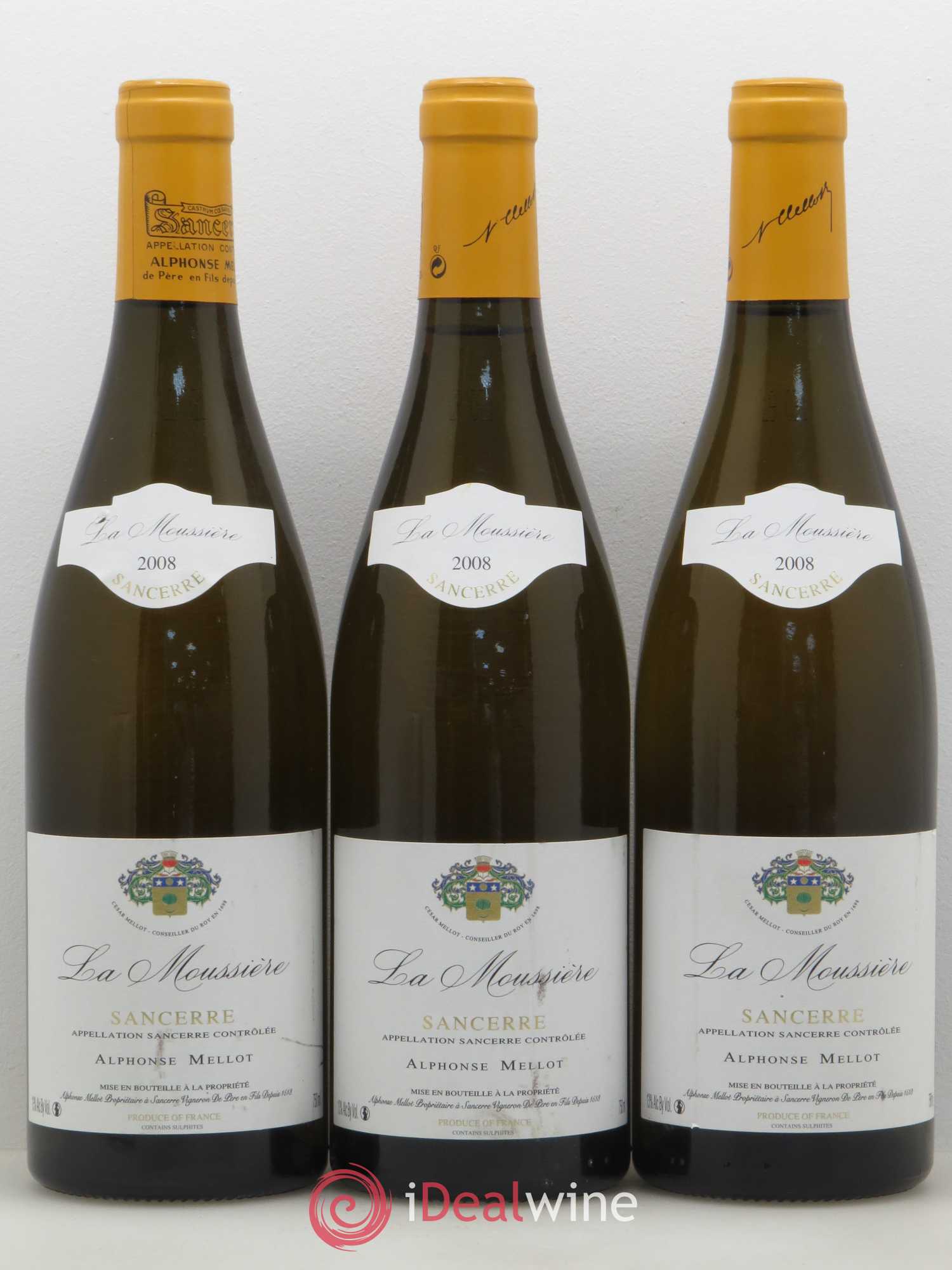 Sancerre La Moussière Alphonse Mellot 2008 - Lot de 3 bouteilles - 0
