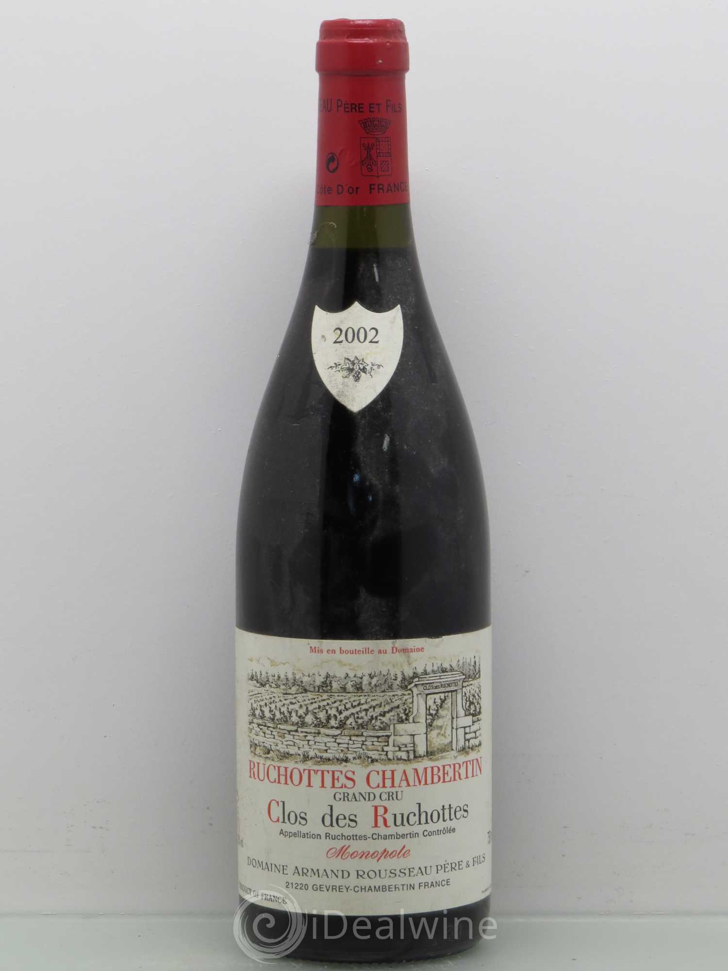 Ruchottes-Chambertin Grand Cru Clos des Ruchottes Armand Rousseau (Domaine) 2002 - Posten von 1 Flasche - 0