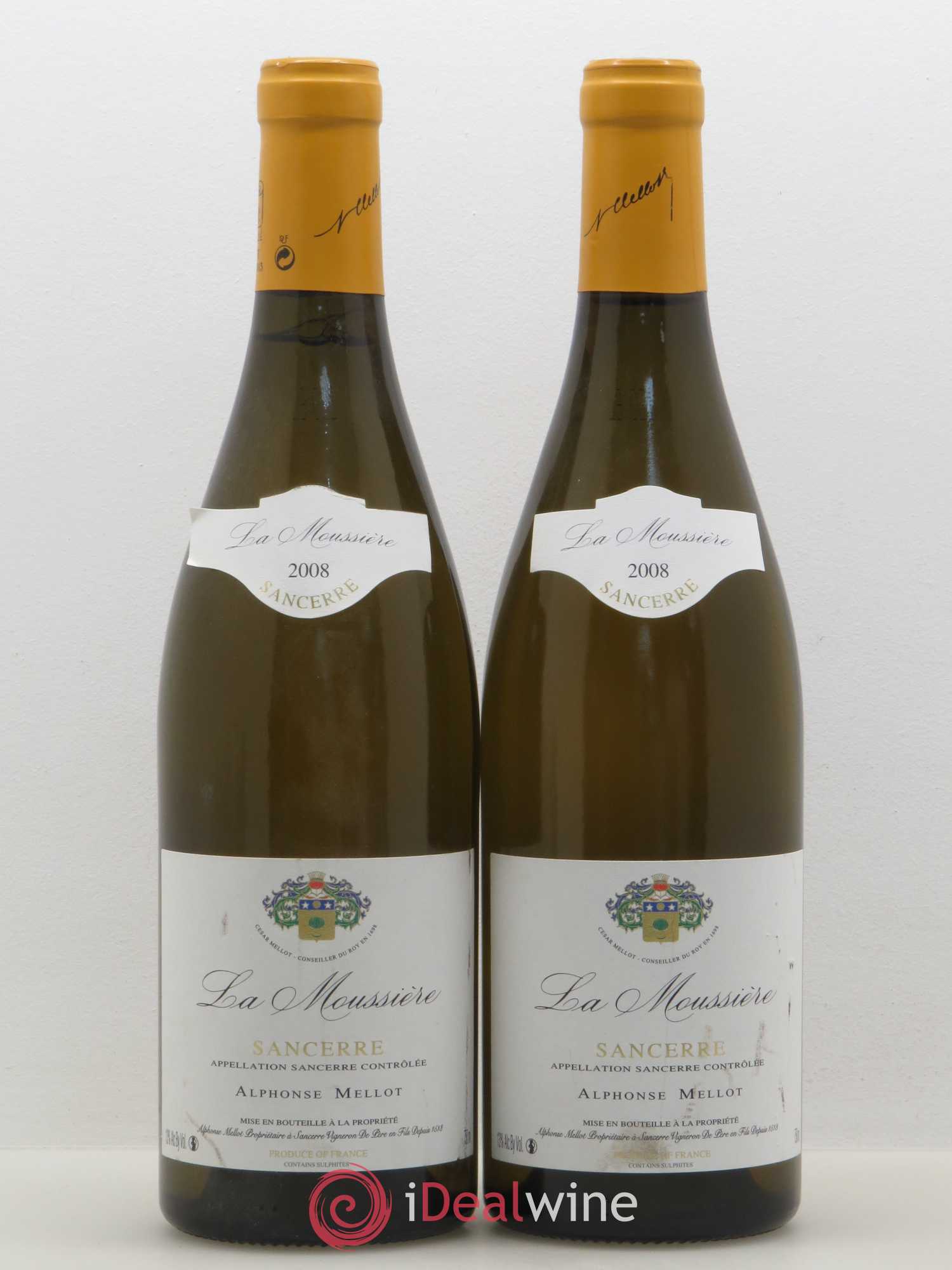 Sancerre La Moussière Alphonse Mellot (sans prix de réserve) 2008 - Lot de 2 bouteilles - 0