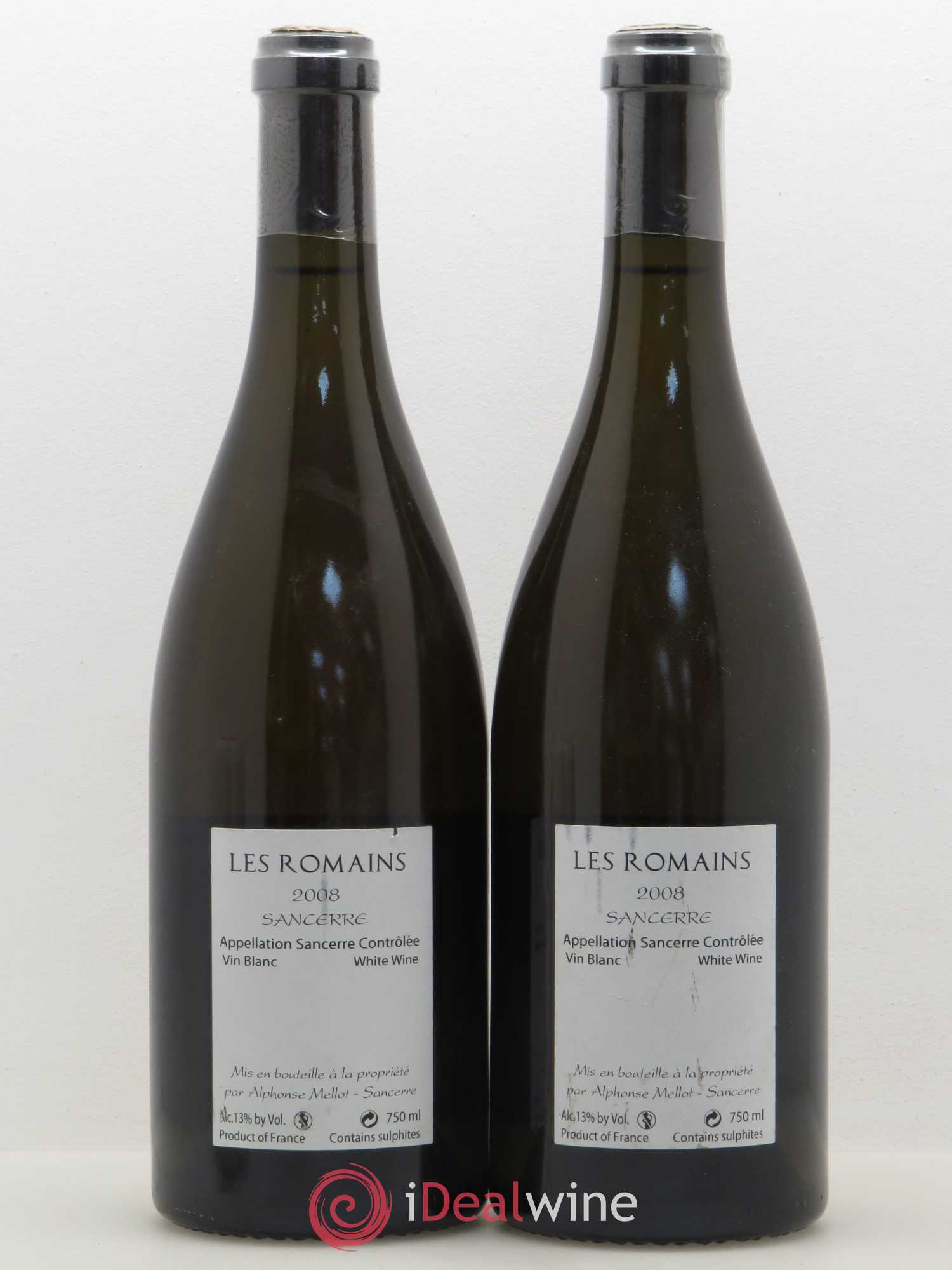 Sancerre Les Romains Alphonse Mellot 2008 - Lot de 2 bouteilles - 1