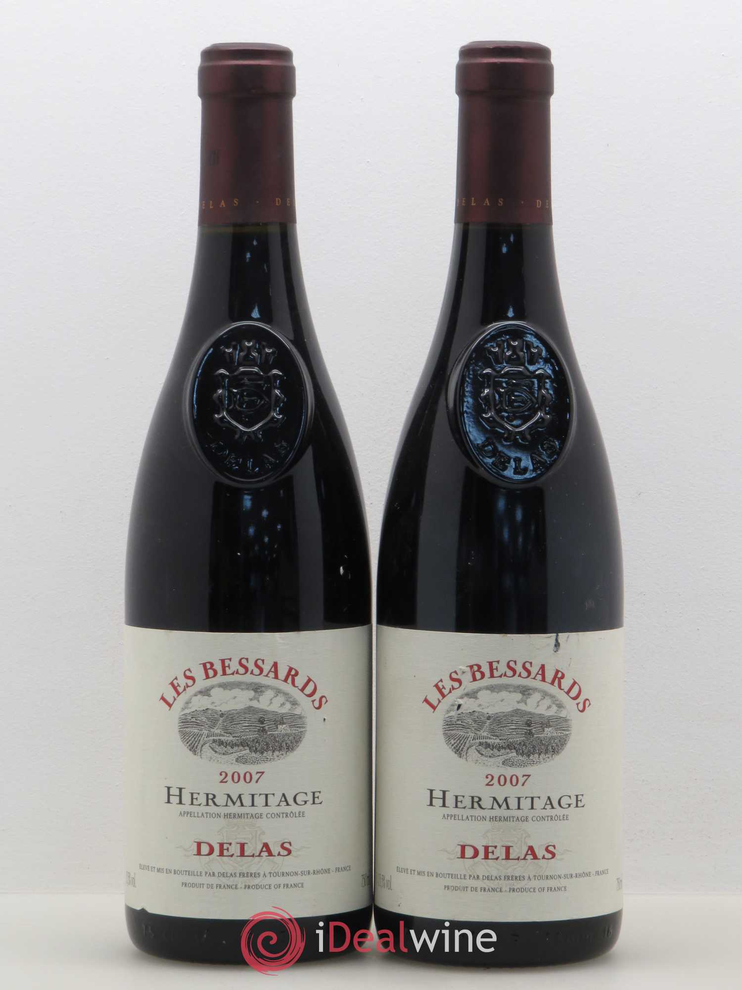 Hermitage Les Bessards Delas Frères 2007 - Lot de 2 bouteilles - 0
